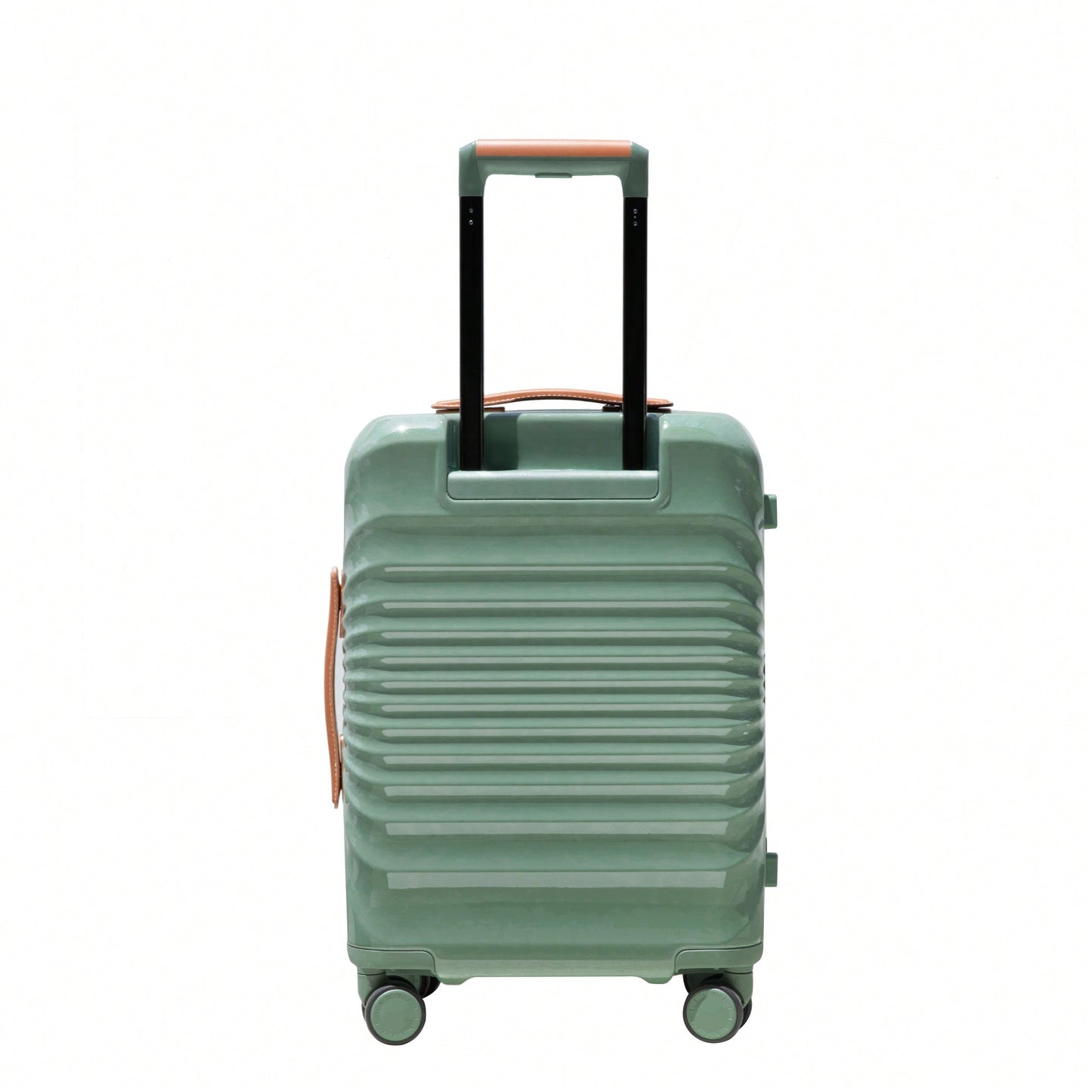 Lightweight 20 Inch Carry On Suitcase With TSA Lock USB Port Spinner Wheels And Wheel Lock Artificial Leather Top Handle Black