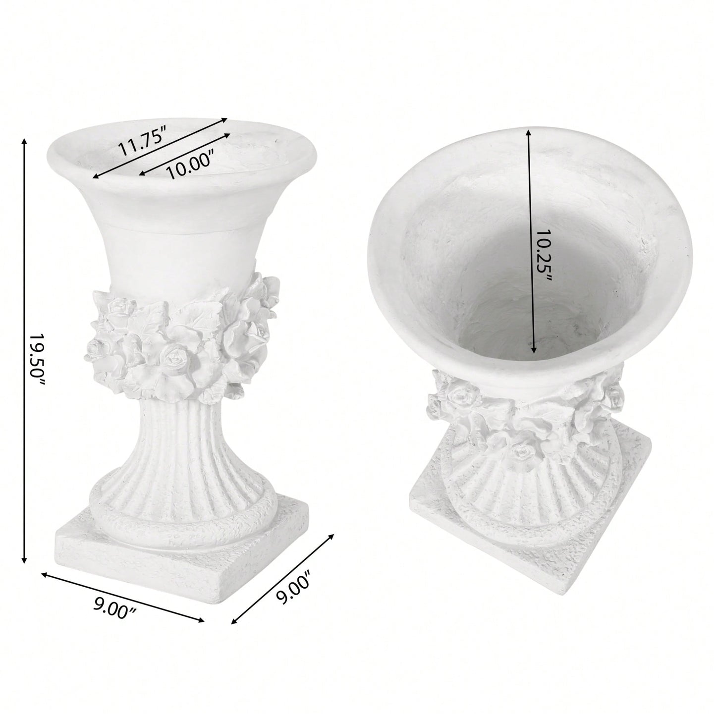Decorative Lightweight Concrete Garden Urn Planter For Vibrant Outdoor Displays
