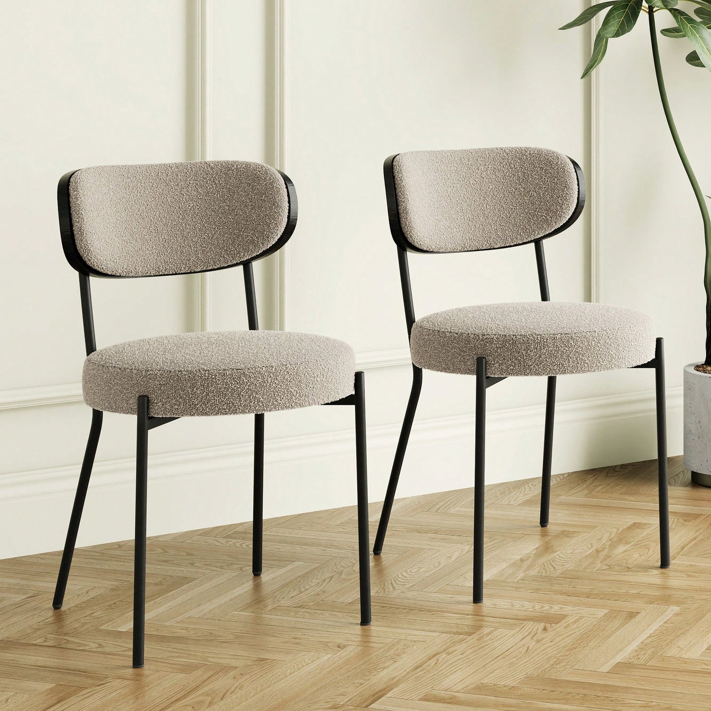 Modern Bentwood Kitchen Dining Chairs Set Of 2 With Ash Veneer Backrest And Black Powder Coated Legs Ergonomic Design For Comfort And Style