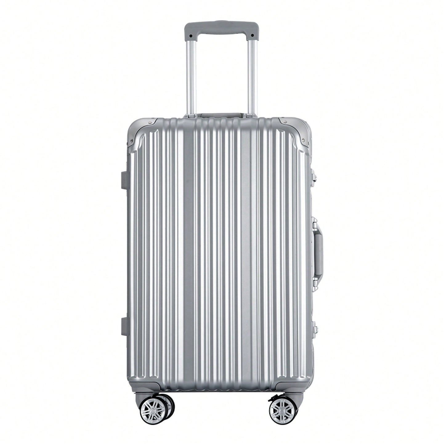24in Aluminum Frame Carry-On Luggage With USB Port Spinner Wheels TSA Lock Travel Trolley Case For Business Trips And Beach Holidays