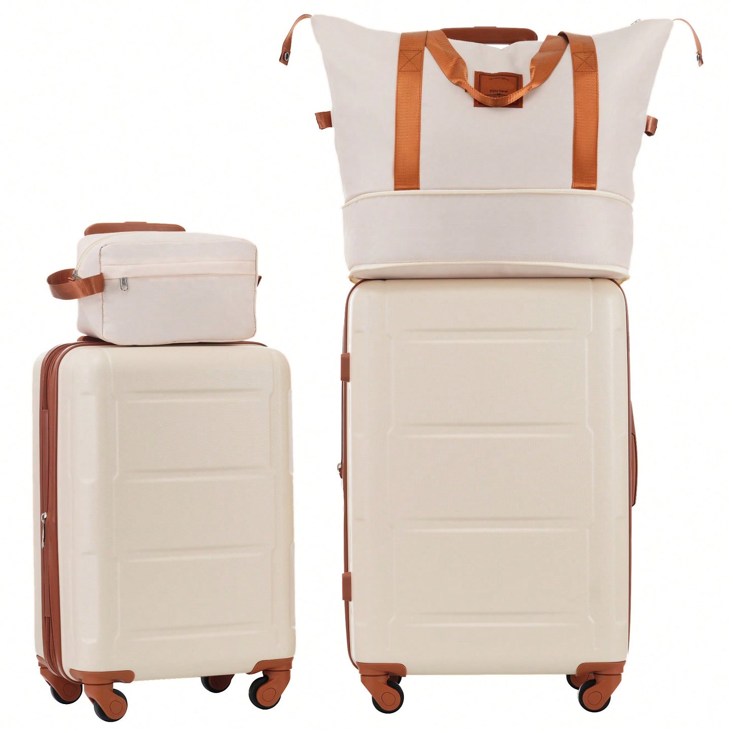 Lightweight Expandable 2 Piece Luggage Set With Spinner Wheels TSA Lock 20inch And 24inch Suitcases Travel Duffel And Toiletry Bag