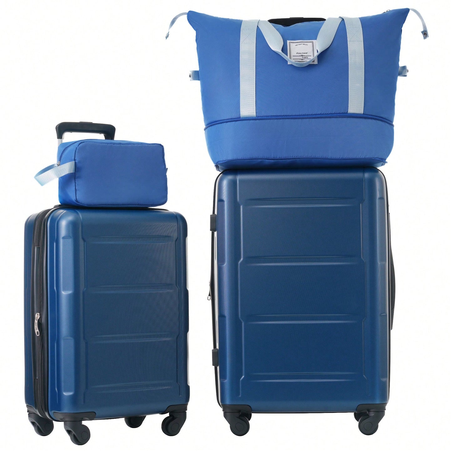 Lightweight Expandable 2 Piece Luggage Set With Spinner Wheels TSA Lock 20inch And 24inch Suitcases Travel Duffel And Toiletry Bag