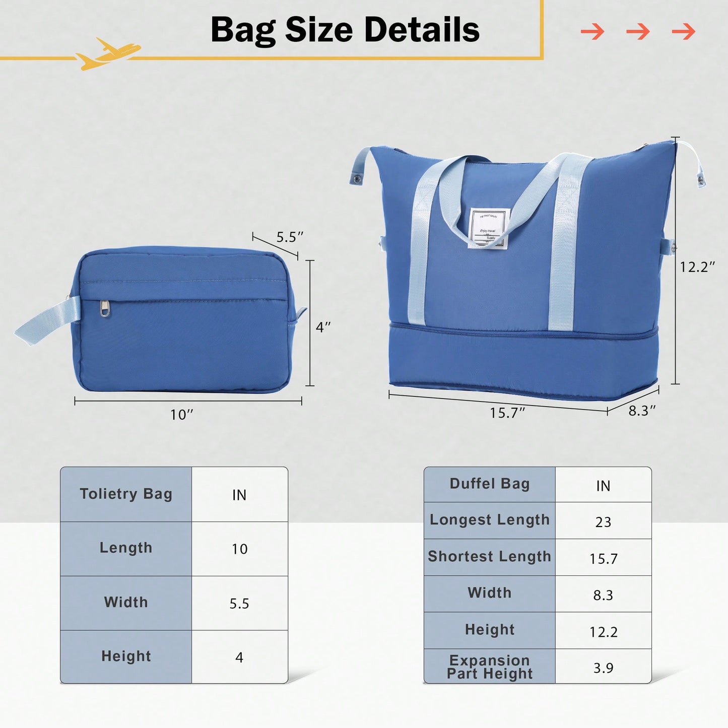 Lightweight Expandable 2 Piece Luggage Set With Spinner Wheels TSA Lock 20inch And 24inch Suitcases Travel Duffel And Toiletry Bag