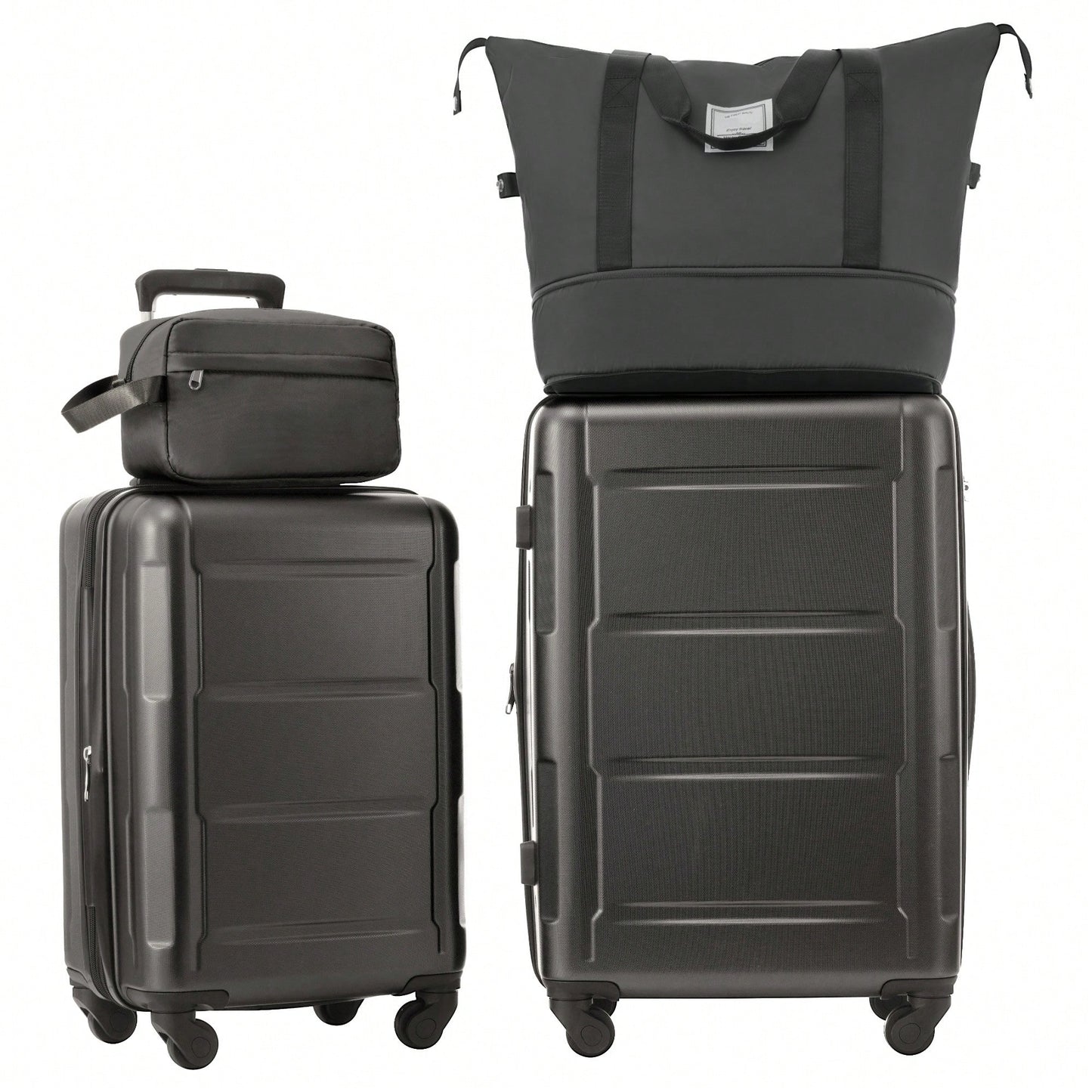 Lightweight Expandable 2 Piece Luggage Set With Spinner Wheels TSA Lock 20inch And 24inch Suitcases Travel Duffel And Toiletry Bag