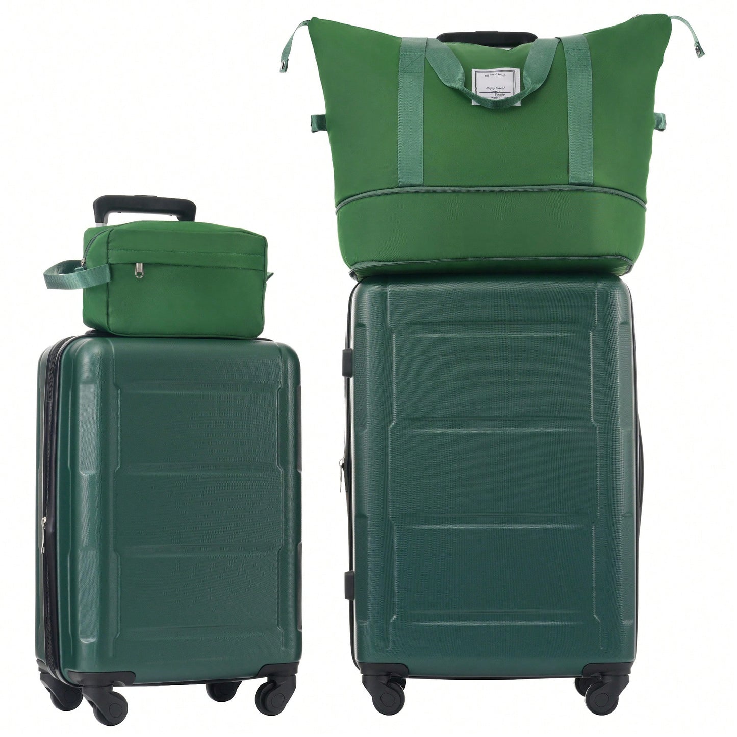 Lightweight Expandable 2 Piece Luggage Set With Spinner Wheels TSA Lock 20inch And 24inch Suitcases Travel Duffel And Toiletry Bag