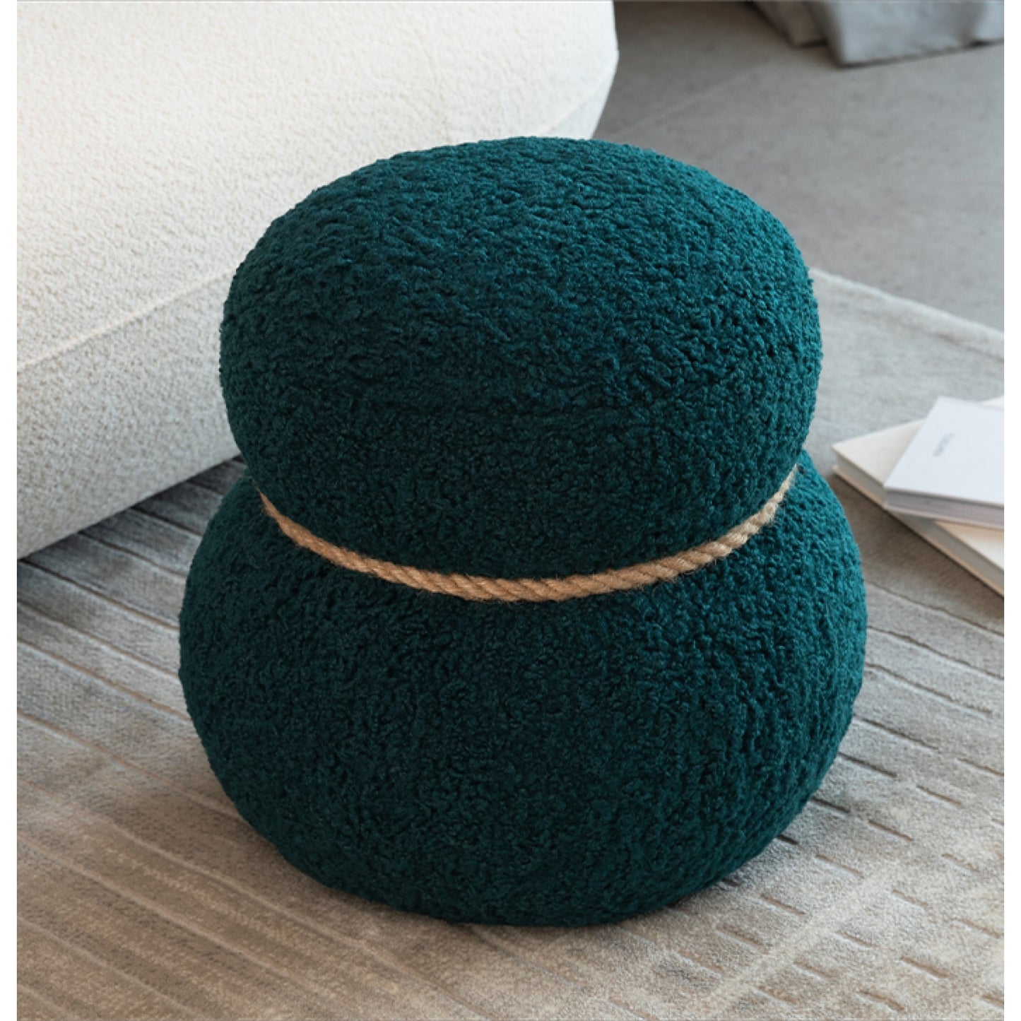 Cute Snowman Stool With Plush Cushion For Kids And Adults, Versatile Footstool And Organizer, Space-Saving Design
