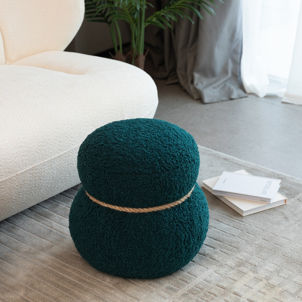 Cute Snowman Stool With Plush Cushion For Kids And Adults, Versatile Footstool And Organizer, Space-Saving Design