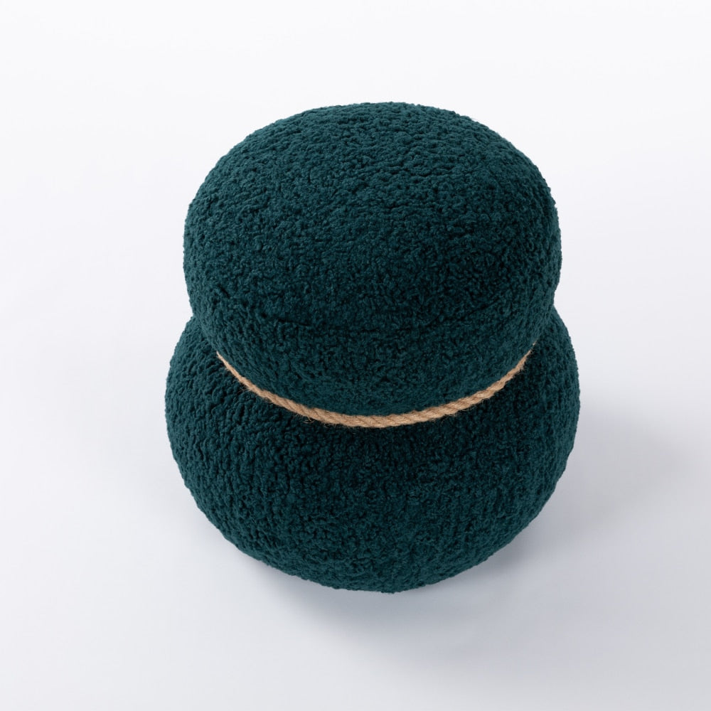 Cute Snowman Stool With Plush Cushion For Kids And Adults, Versatile Footstool And Organizer, Space-Saving Design