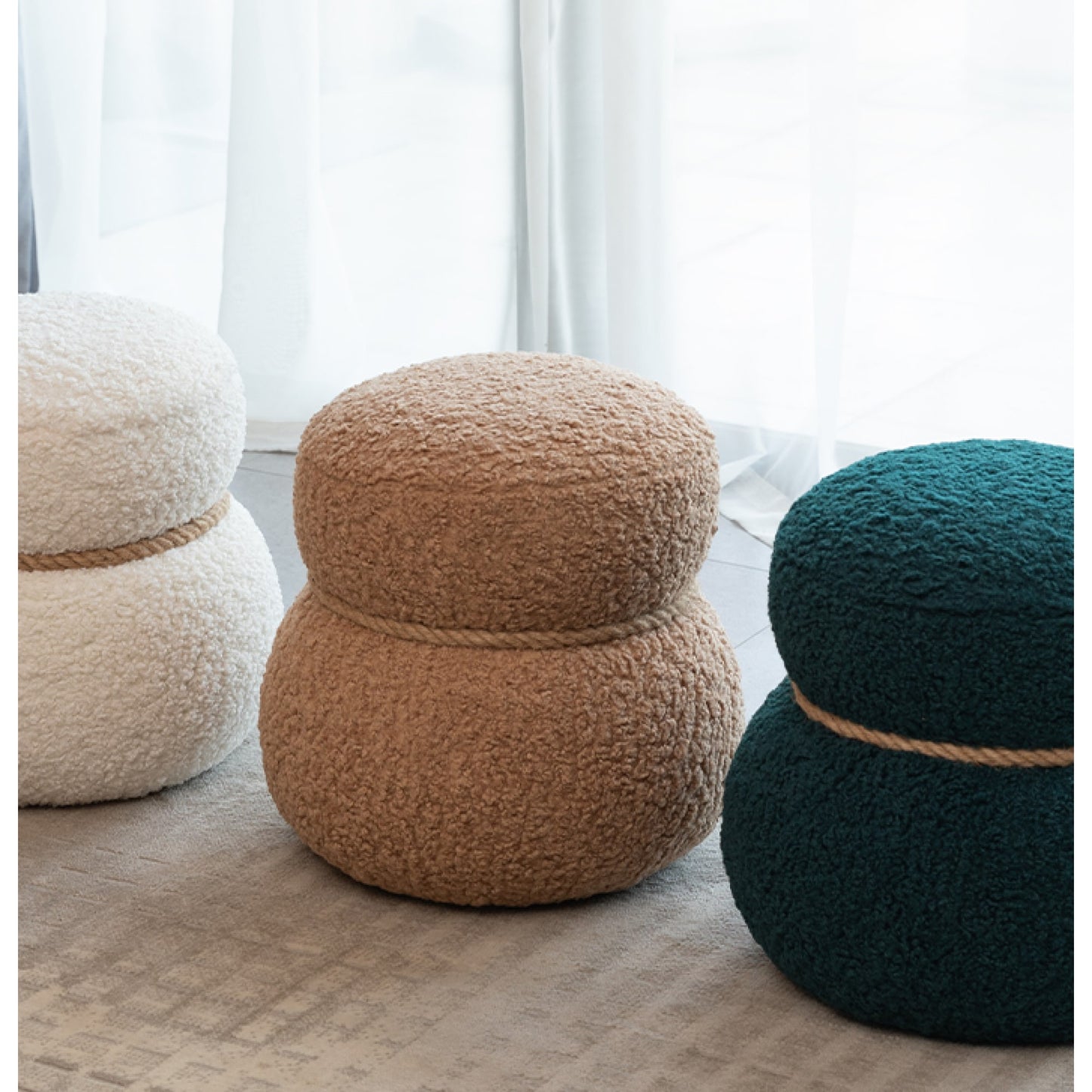 Cute Snowman Stool With Plush Cushion For Kids And Adults, Versatile Footstool And Organizer, Space-Saving Design