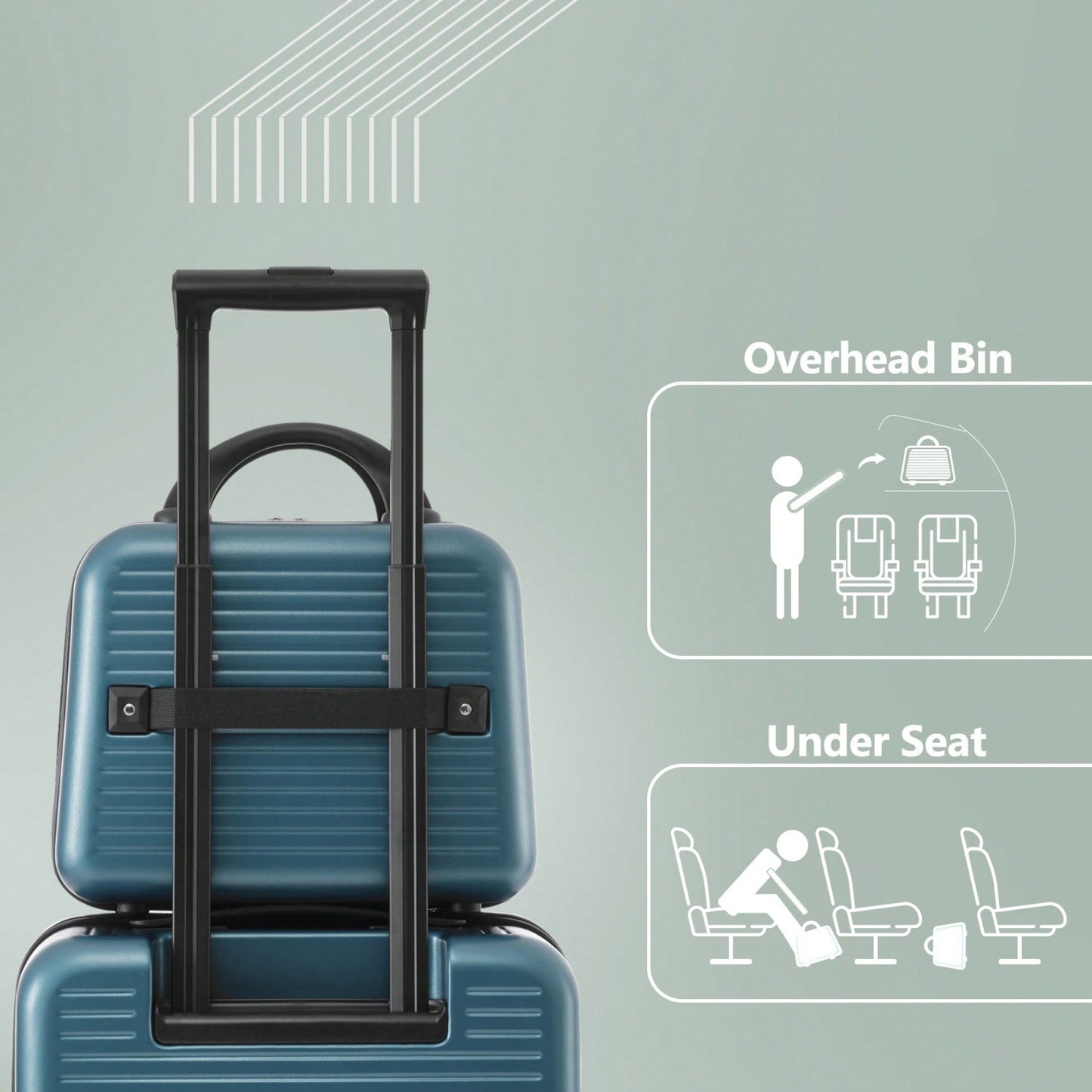 Lightweight 20 Inch Carry-On Luggage With Front Pocket USB Port And TSA Combination Lock, Ideal For Short Business Trips