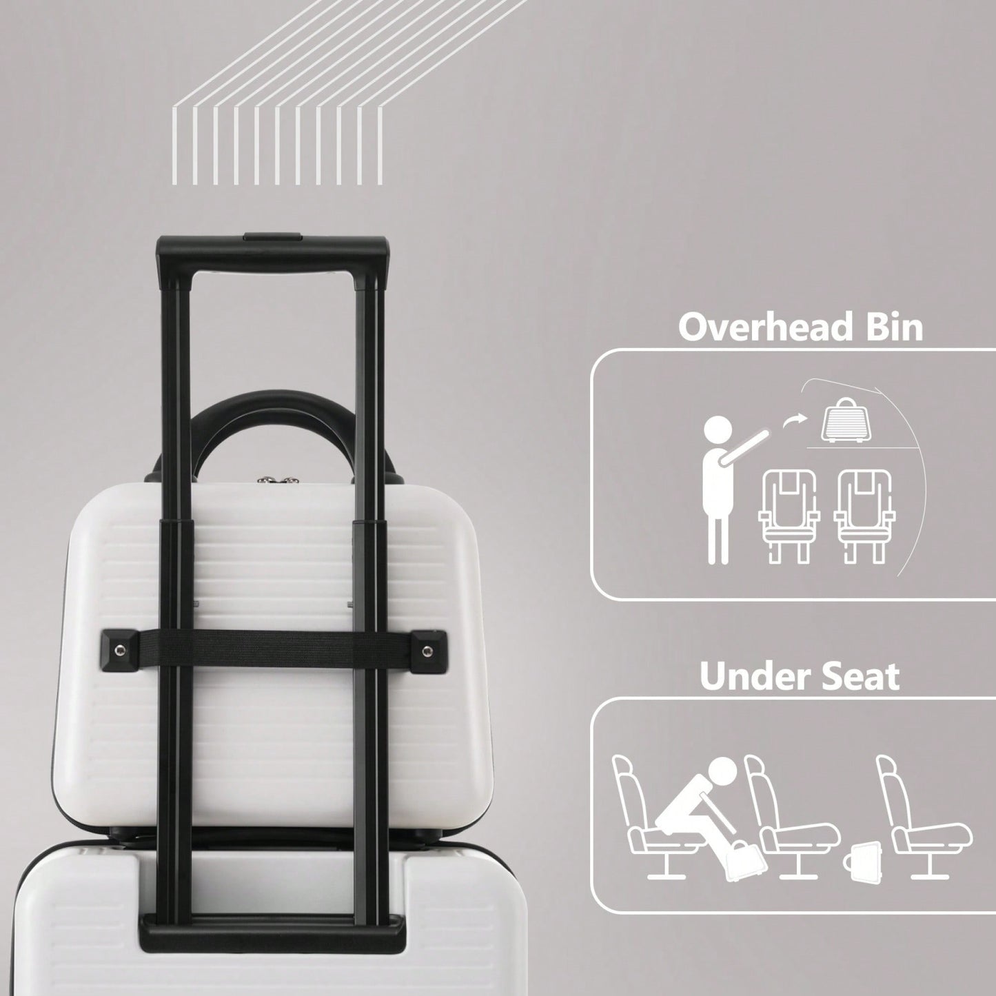 Lightweight 20 Inch Carry-On Luggage With Front Pocket USB Port And TSA Combination Lock, Ideal For Short Business Trips
