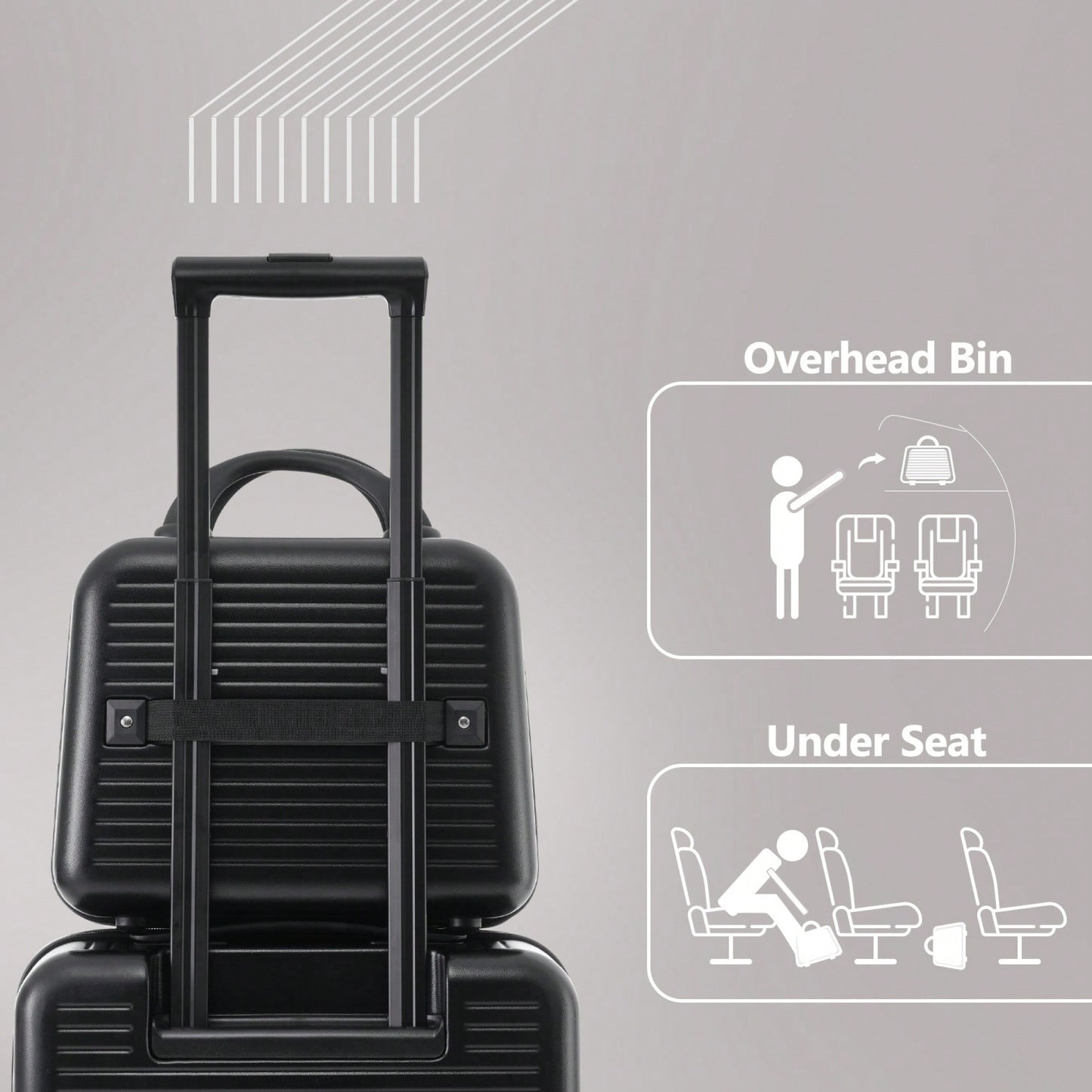 Lightweight 20 Inch Carry-On Luggage With Front Pocket USB Port And TSA Combination Lock, Ideal For Short Business Trips