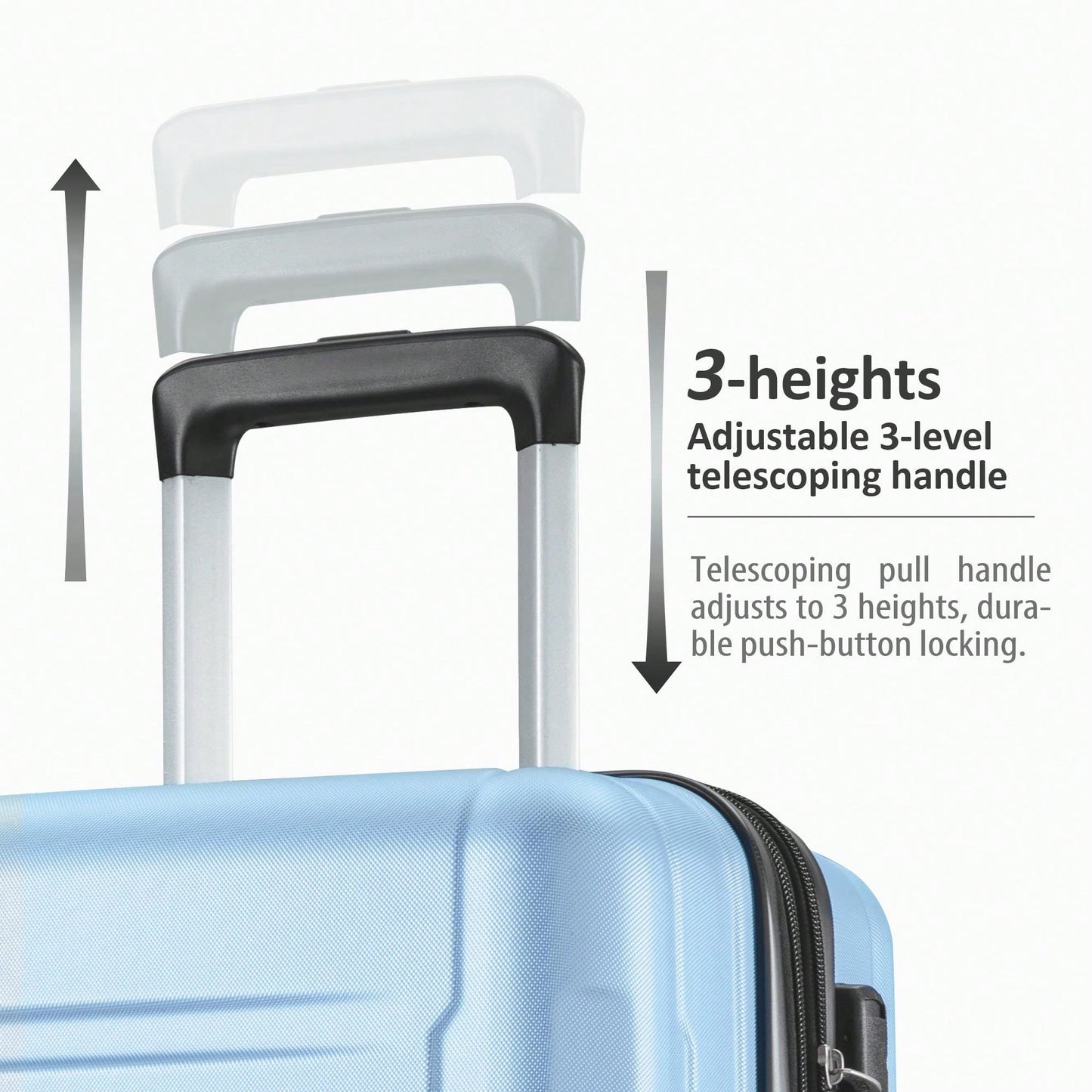 Expandable Lightweight 2-Piece Luggage Set With TSA Lock 20inch And 24inch Hard Shell Suitcases With 360° Spinner Wheels