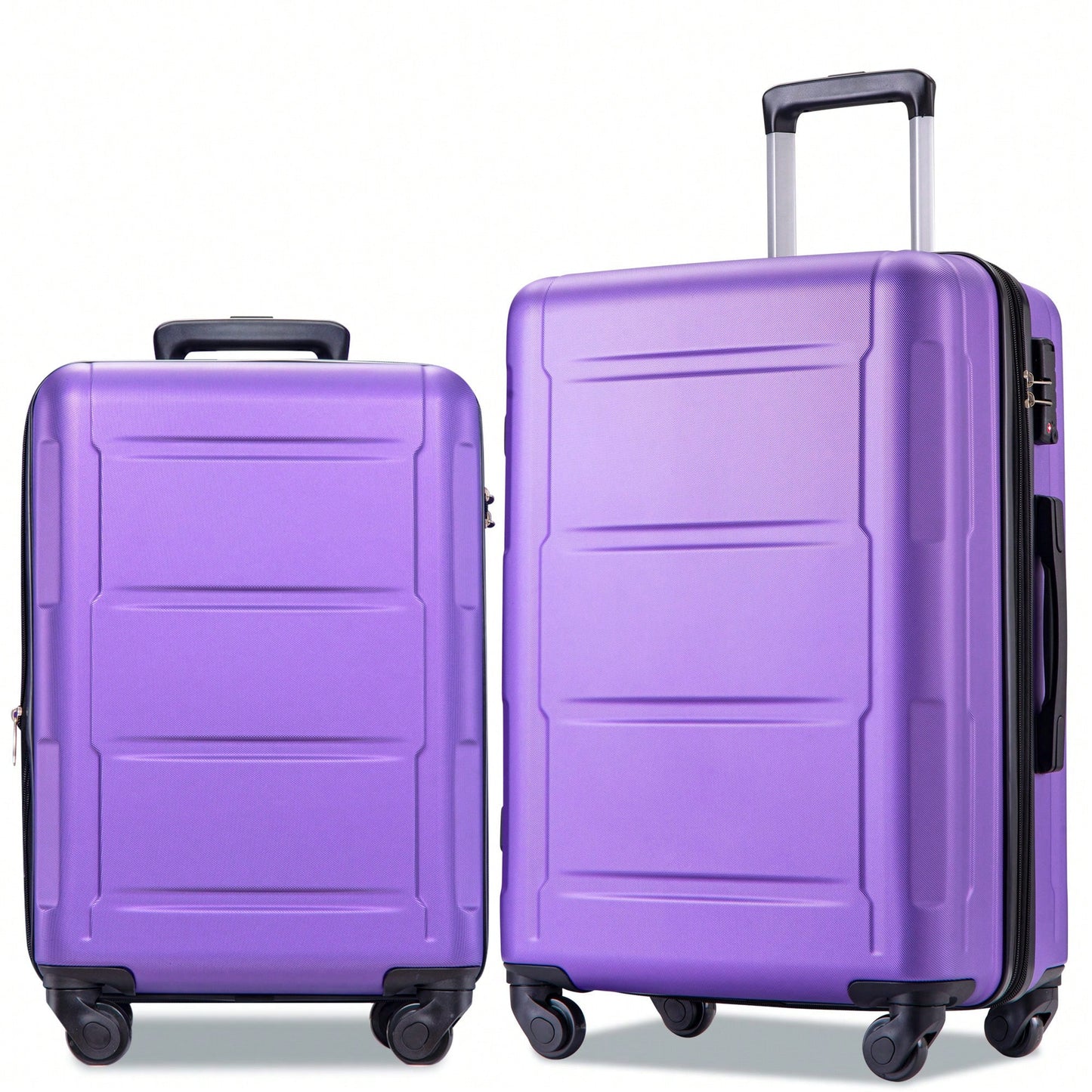 Expandable Lightweight 2-Piece Luggage Set With TSA Lock 20inch And 24inch Hard Shell Suitcases With 360° Spinner Wheels
