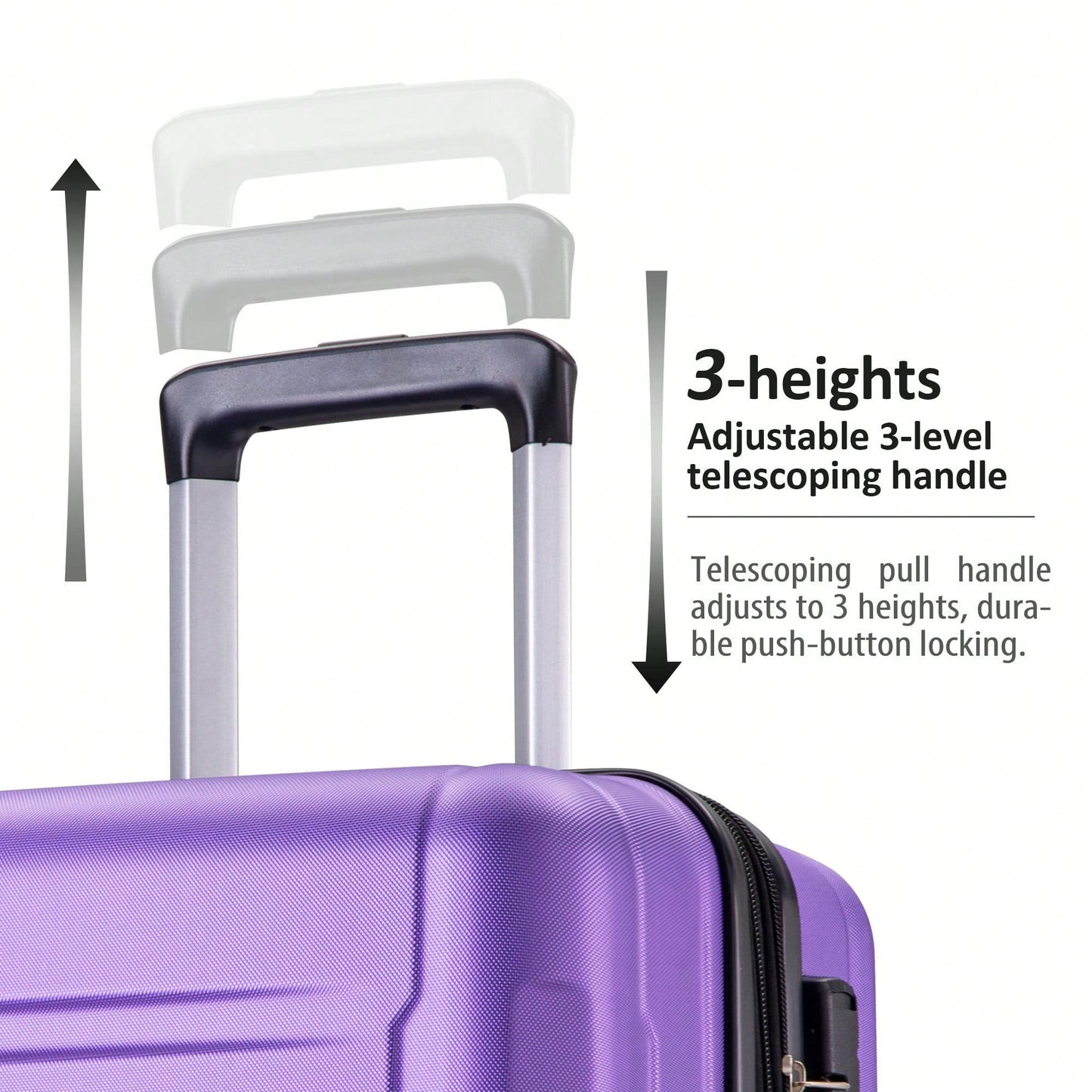 Expandable Lightweight 2-Piece Luggage Set With TSA Lock 20inch And 24inch Hard Shell Suitcases With 360° Spinner Wheels