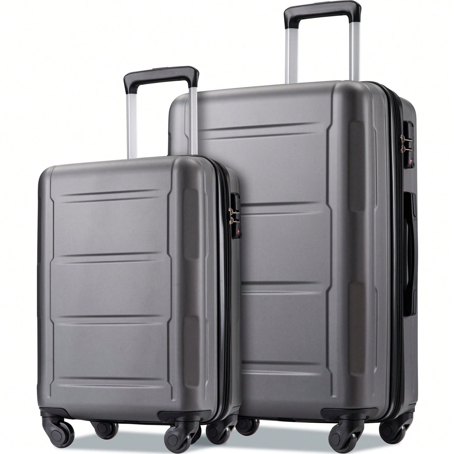 Expandable Lightweight 2-Piece Luggage Set With TSA Lock 20inch And 24inch Hard Shell Suitcases With 360° Spinner Wheels