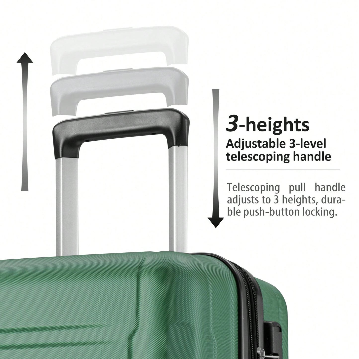 Expandable Lightweight 2-Piece Luggage Set With TSA Lock 20inch And 24inch Hard Shell Suitcases With 360° Spinner Wheels