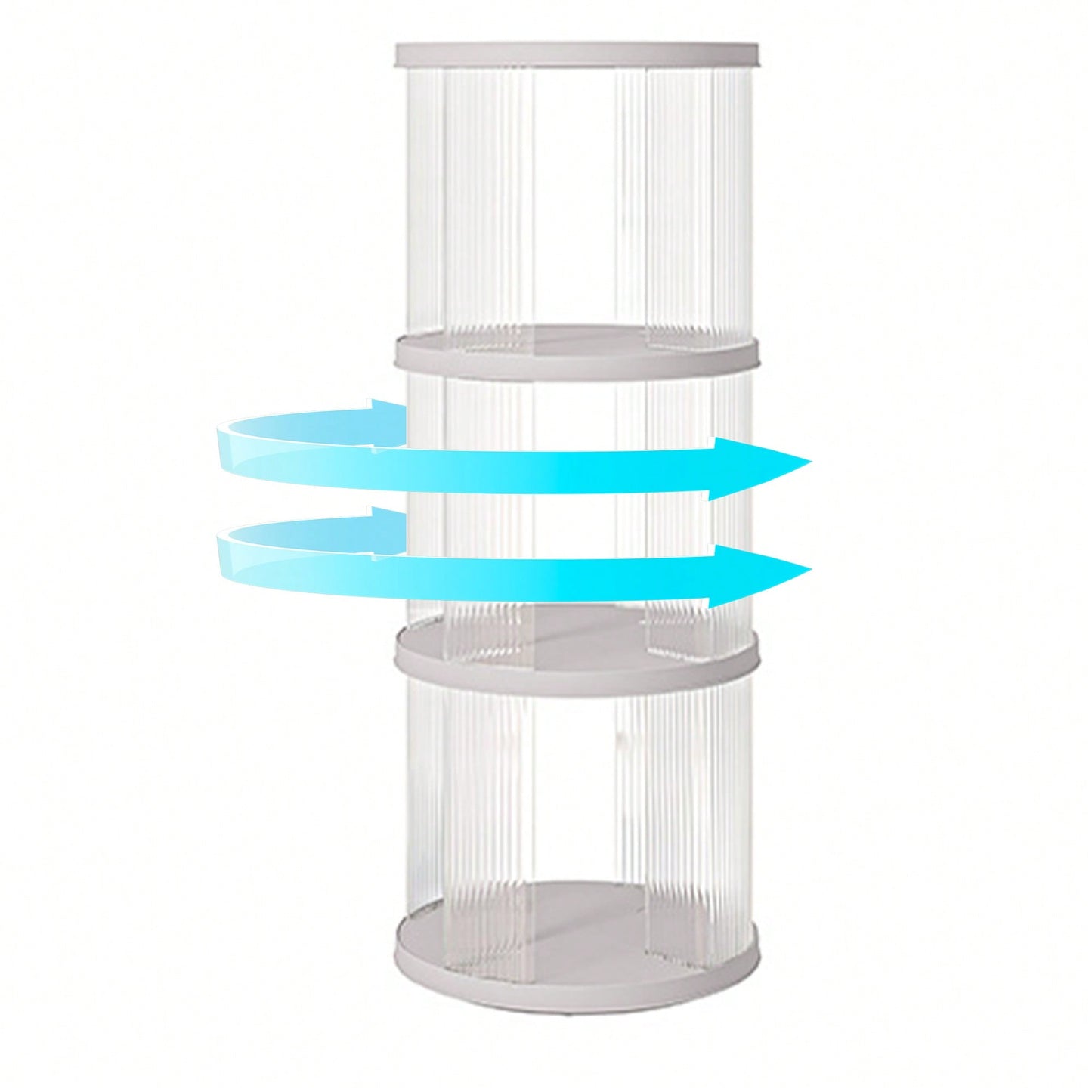 360° Rotating Corner Bookshelf for Kids and Adults Space-Saving 3 Tier Organizer Lightweight Modern Design White