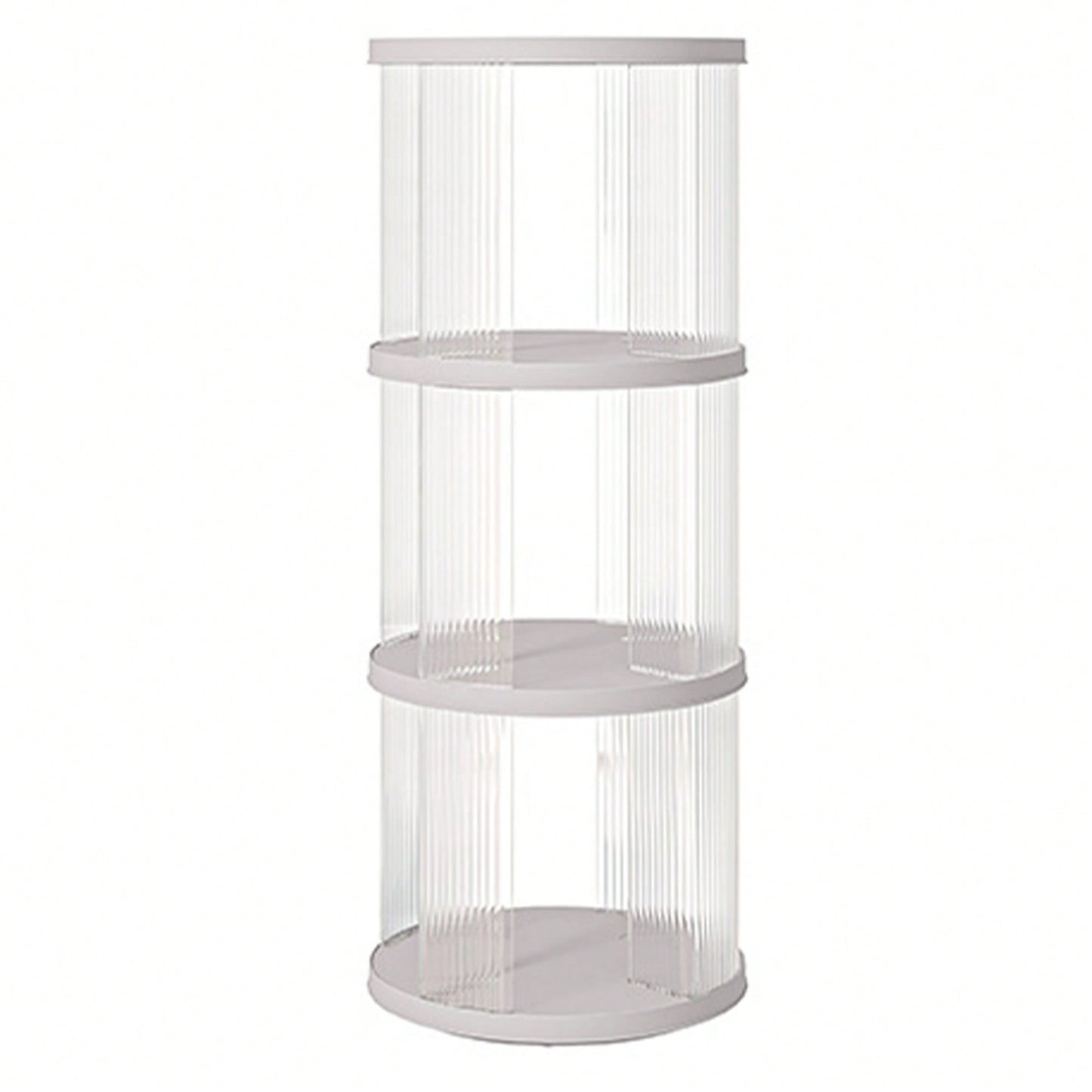 360° Rotating Corner Bookshelf for Kids and Adults Space-Saving 3 Tier Organizer Lightweight Modern Design White