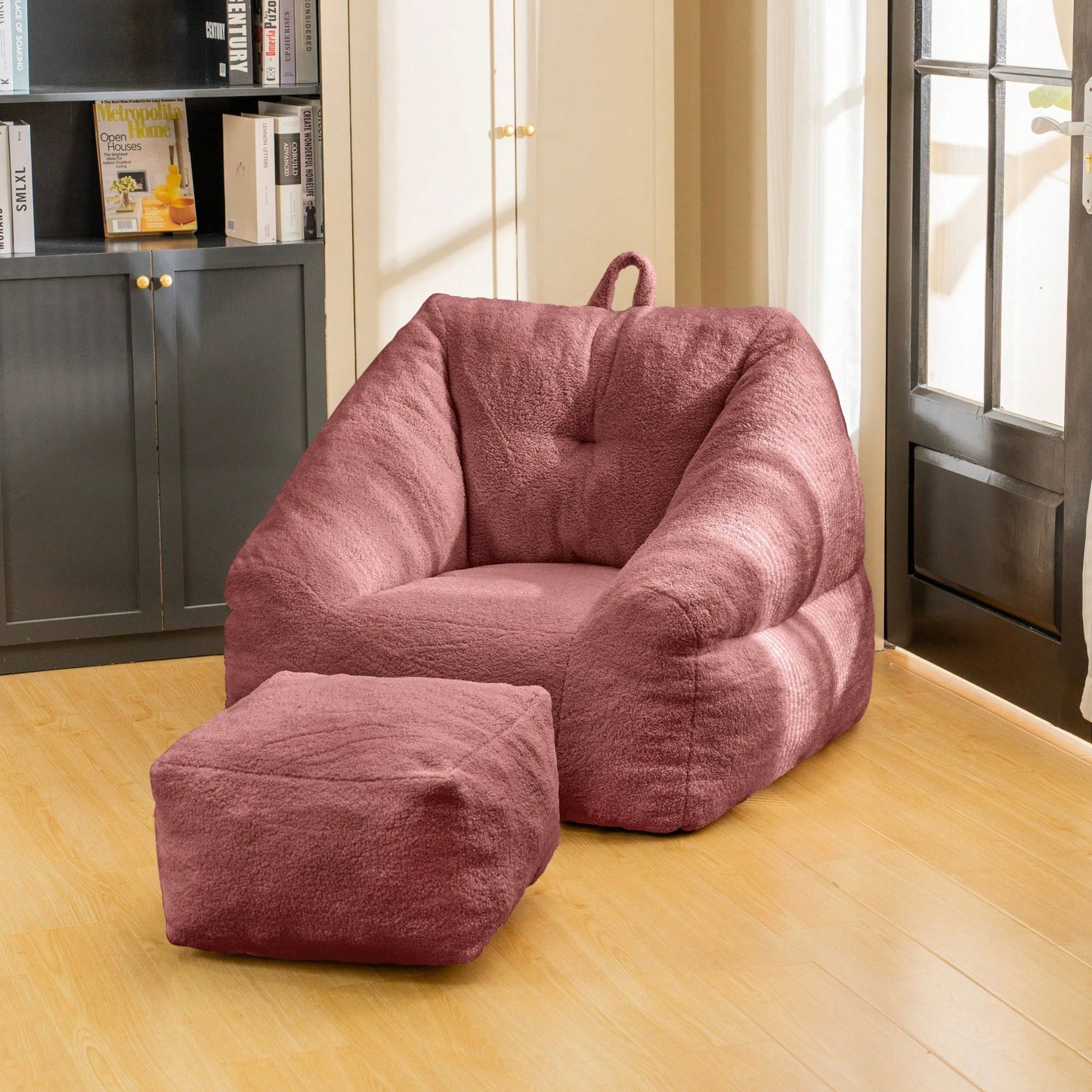 Cozy Faux Fur Bean Bag Chair With Memory Foam Filling For Ultimate Comfort In Living Room, Dorm, Or Game Room