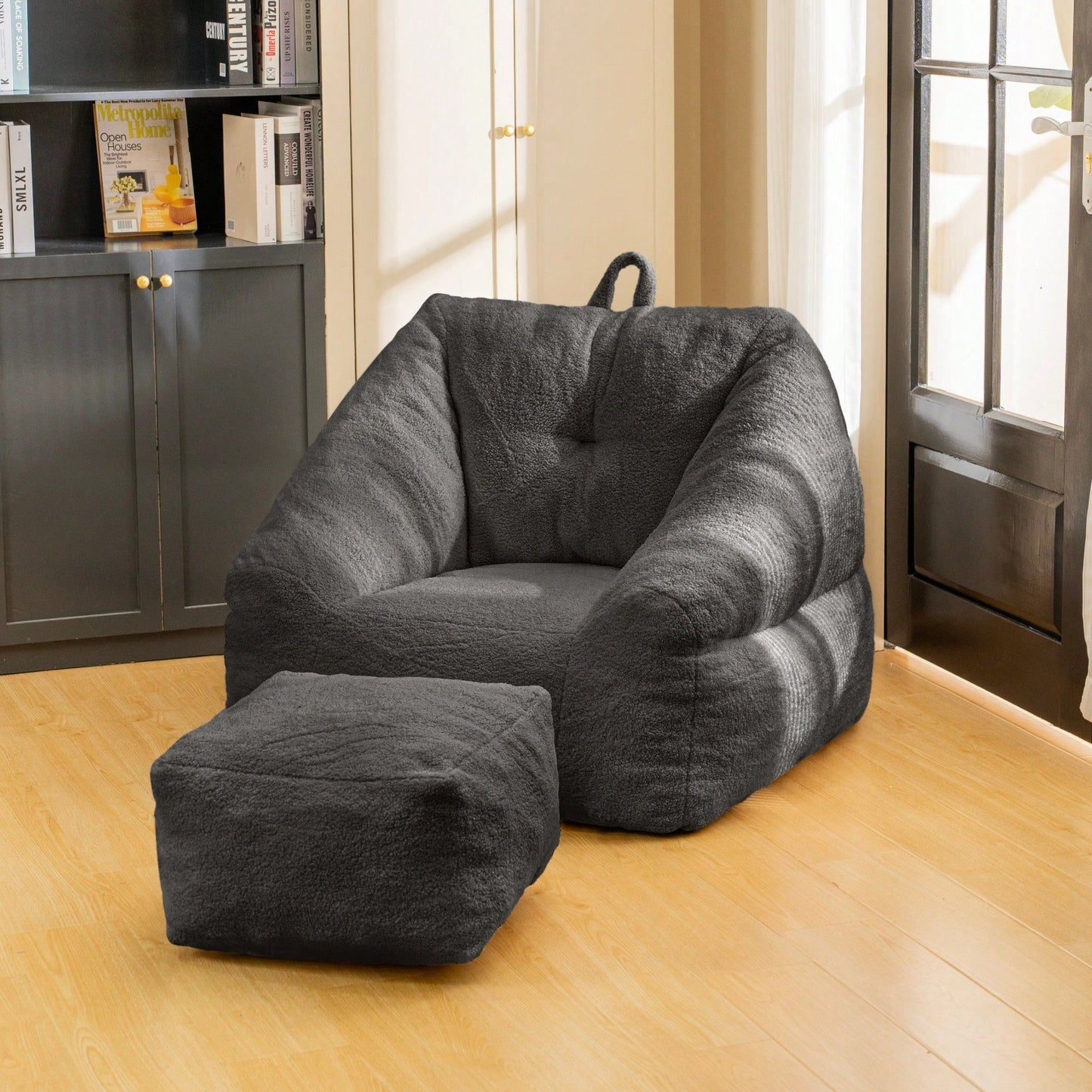 Cozy Faux Fur Bean Bag Chair With Memory Foam Filling For Ultimate Comfort In Living Room, Dorm, Or Game Room