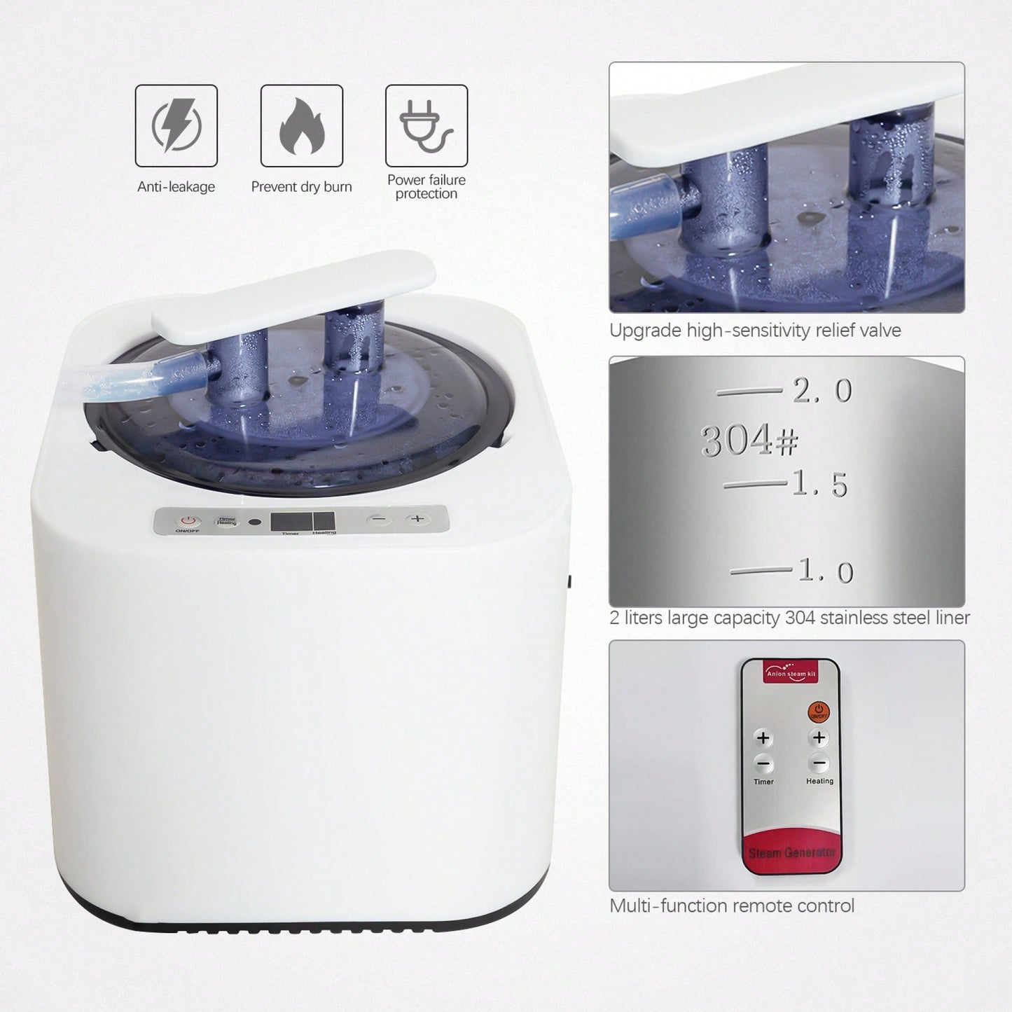 Portable Home Steam Sauna Tent With Heater And Chair For Personal Spa Experience