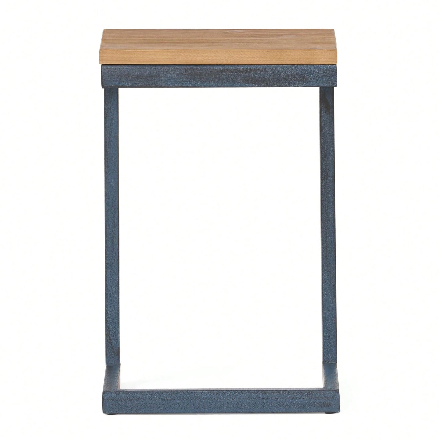 Antique Fir Wood Accent Table In Three Sizes With Iron Base For Versatile Home Decor
