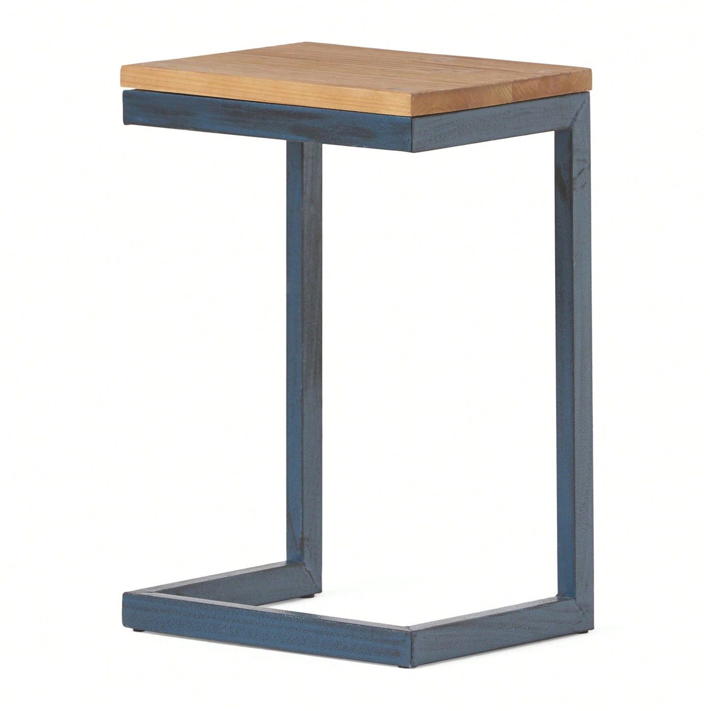 Antique Fir Wood Accent Table In Three Sizes With Iron Base For Versatile Home Decor