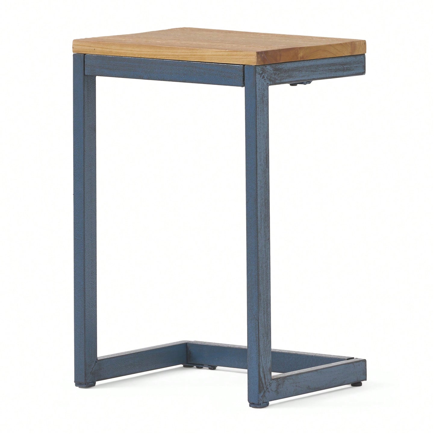 Antique Fir Wood Accent Table In Three Sizes With Iron Base For Versatile Home Decor