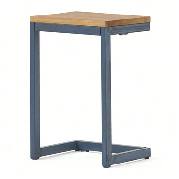 Antique Fir Wood Accent Table In Three Sizes With Iron Base For Versatile Home Decor