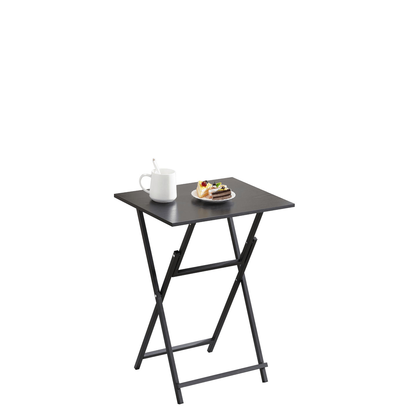 Folding TV Tray Table Portable Rustic Snack Table For Small Spaces Easy To Store No Assembly Required