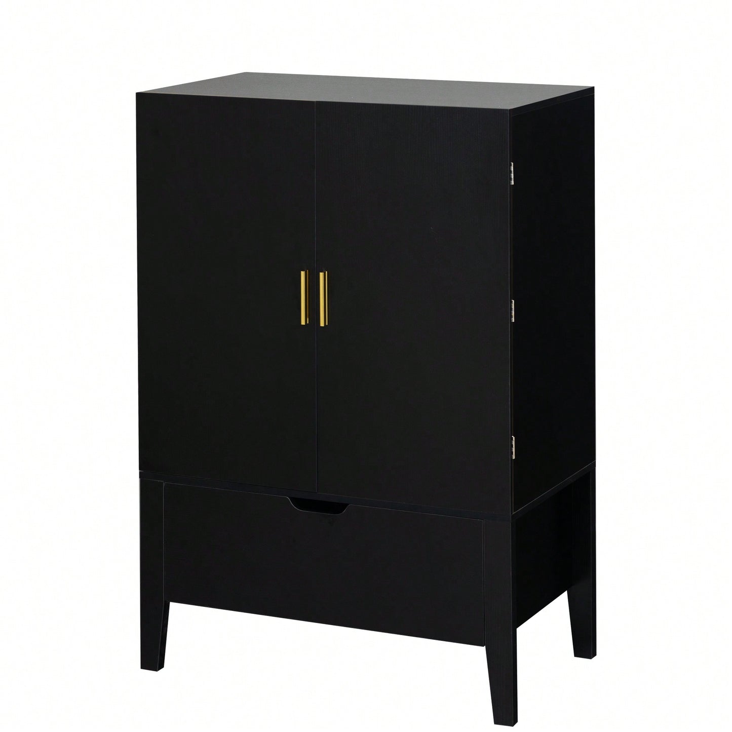 Elegant Bar Cabinet With Wine Racks And Stemware Holder For Home Storage And Display
