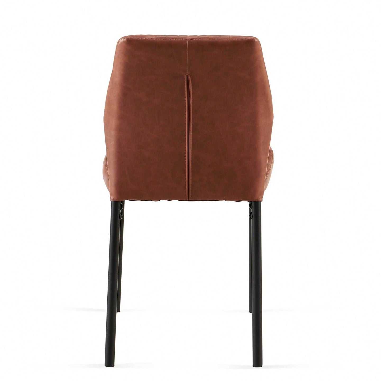Modern PU Leather Armless Dining Chairs Set Of 4 With Metal Legs For Kitchen And Living Room