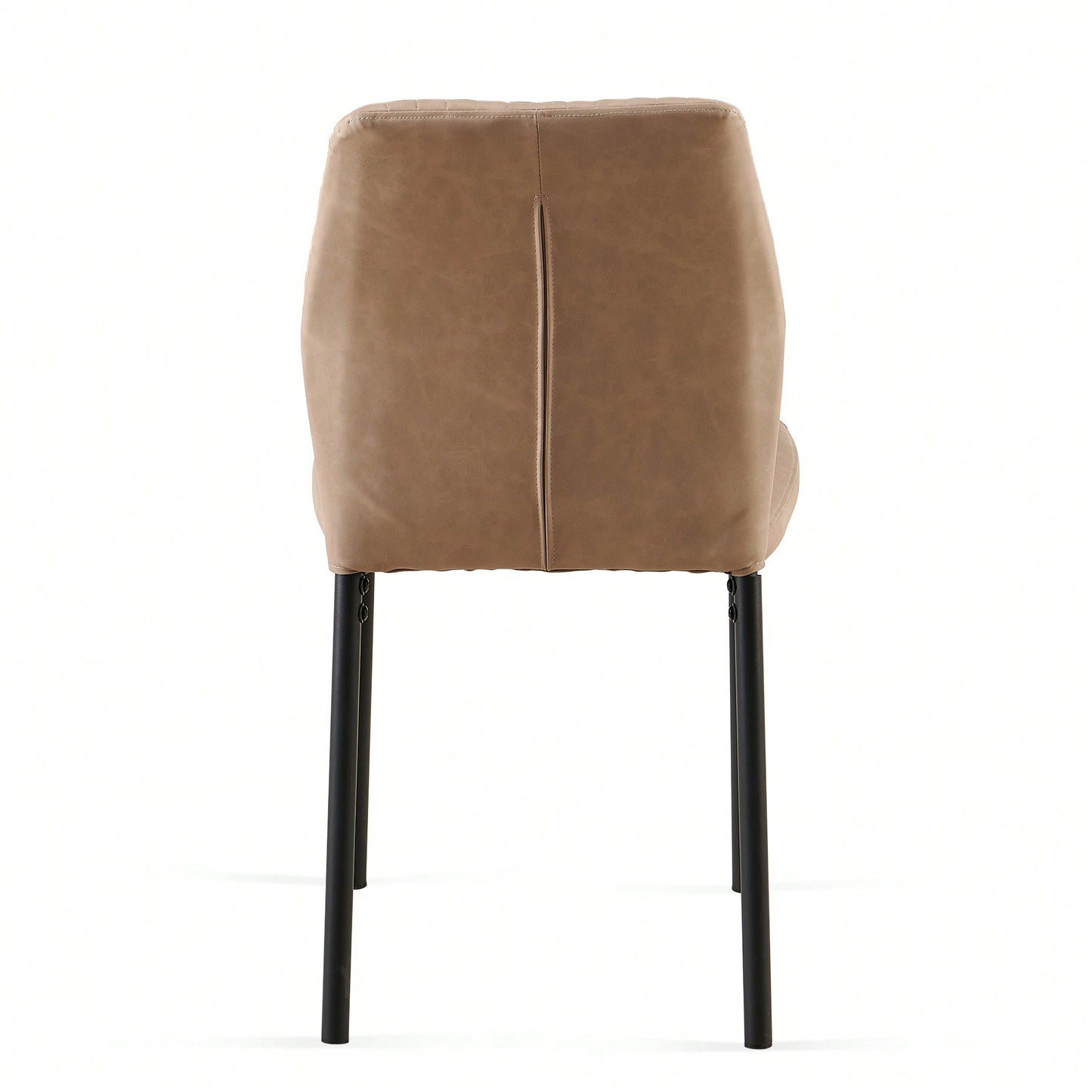 Modern PU Leather Armless Dining Chairs Set Of 4 With Metal Legs For Kitchen And Living Room