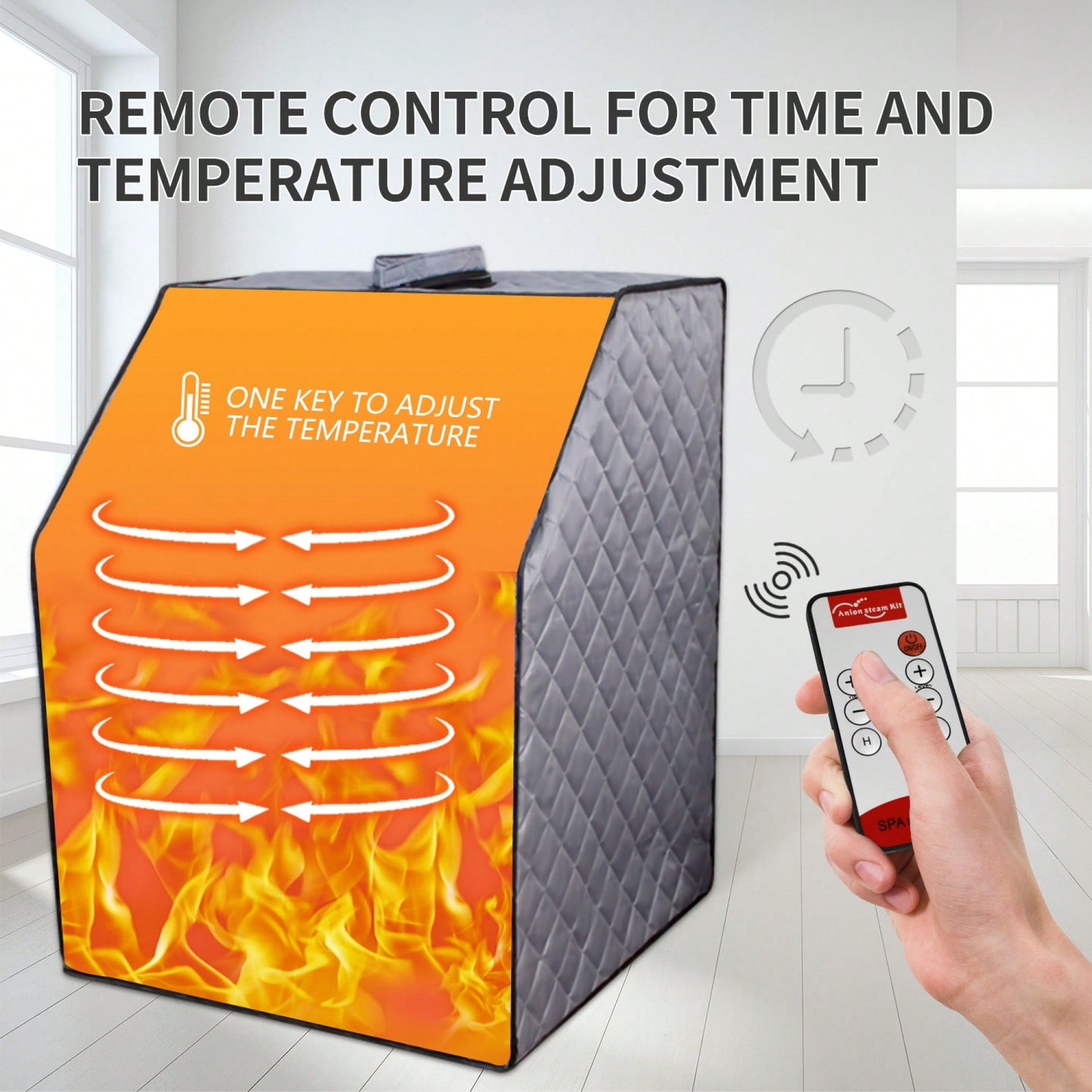 Portable Home Steam Sauna Tent With 1000W Heater, Remote Control, Folding Chair For Relaxation And Detoxification