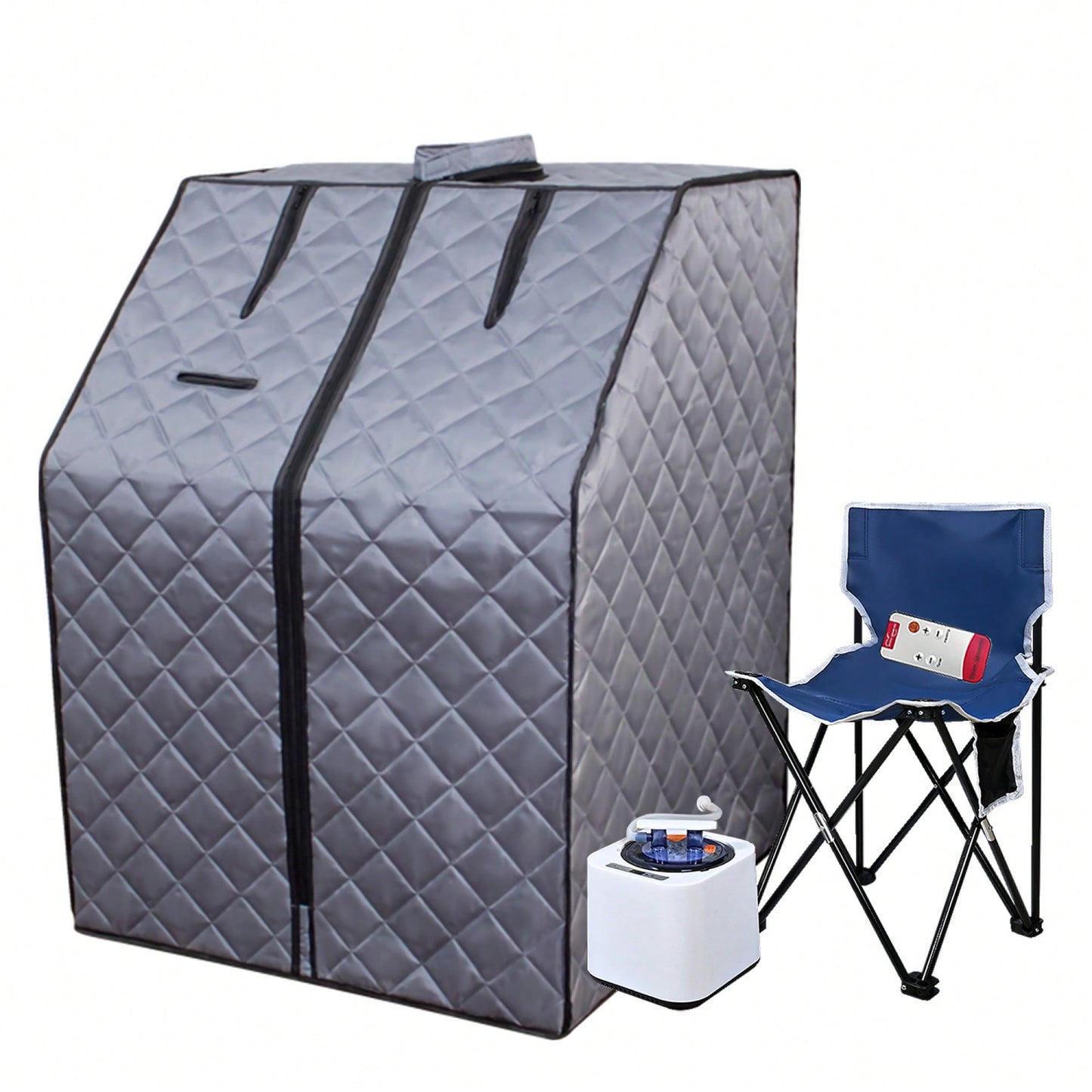 Portable Home Steam Sauna Tent With 1000W Heater, Remote Control, Folding Chair For Relaxation And Detoxification