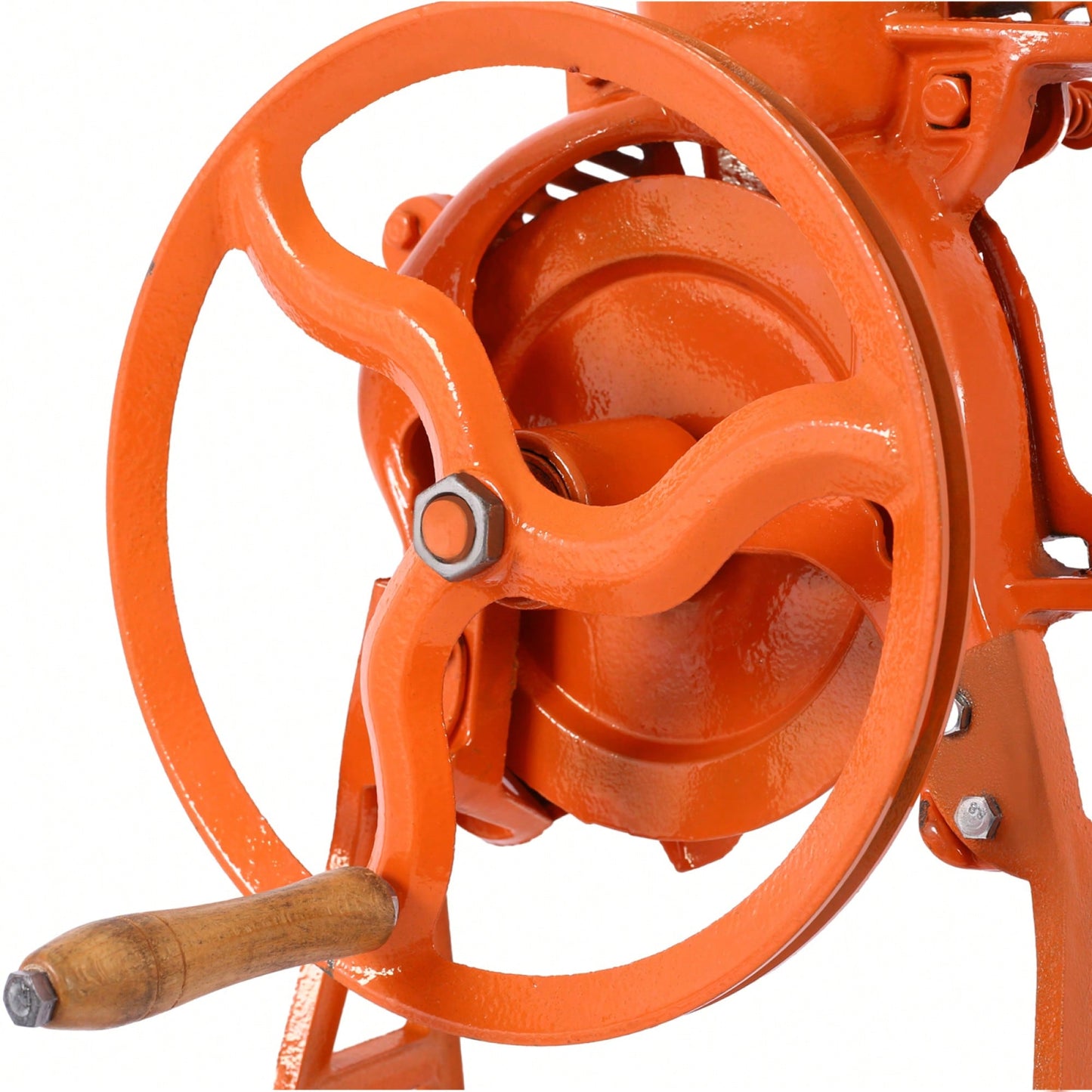 Heavy Duty Manual Corn Sheller with Wooden Handle Cast Iron Thresher Adjustable Size for Efficient Corn and Walnut Shelling