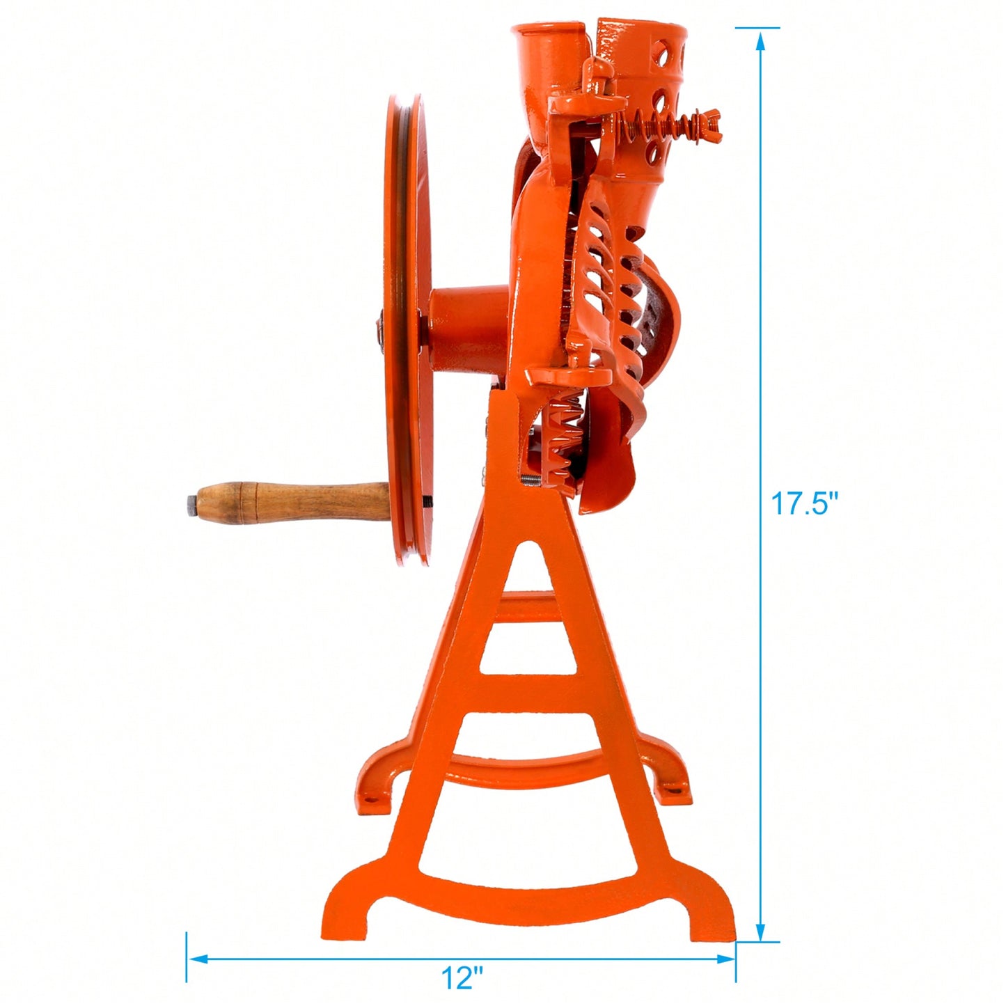 Heavy Duty Manual Corn Sheller with Wooden Handle Cast Iron Thresher Adjustable Size for Efficient Corn and Walnut Shelling