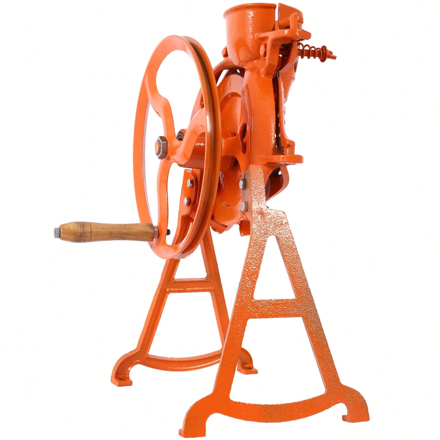 Heavy Duty Manual Corn Sheller with Wooden Handle Cast Iron Thresher Adjustable Size for Efficient Corn and Walnut Shelling