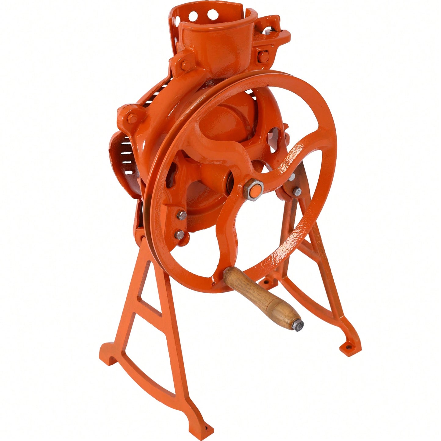 Heavy Duty Manual Corn Sheller with Wooden Handle Cast Iron Thresher Adjustable Size for Efficient Corn and Walnut Shelling