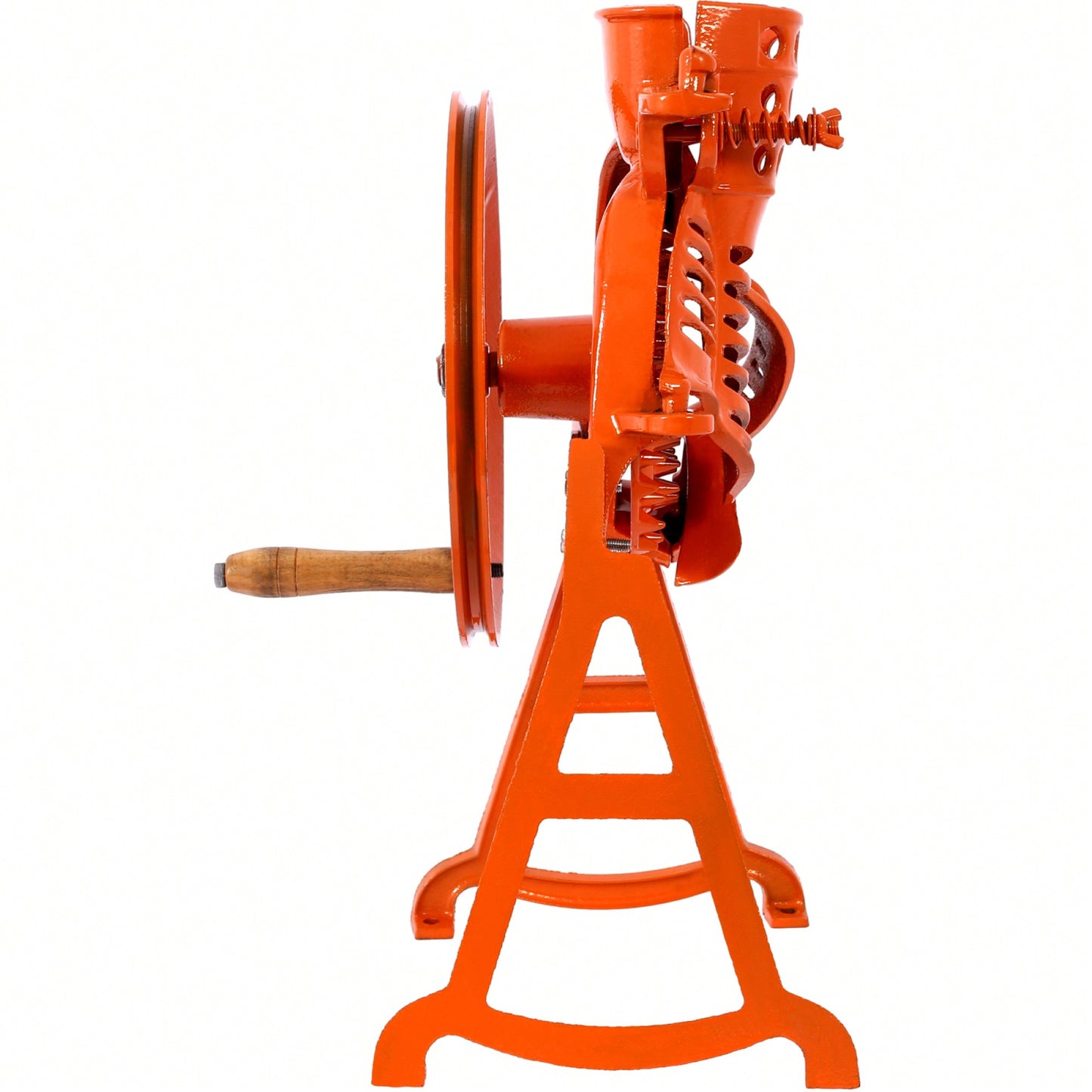 Heavy Duty Manual Corn Sheller with Wooden Handle Cast Iron Thresher Adjustable Size for Efficient Corn and Walnut Shelling