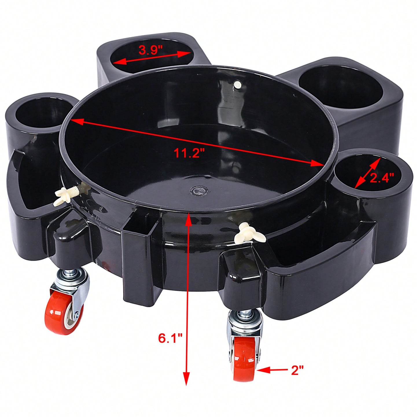 5 Gallon Rolling Bucket Dolly With Swivel Casters For Car Wash Detailing And Easy Maneuvering