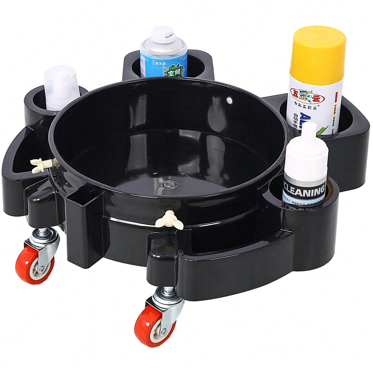 5 Gallon Rolling Bucket Dolly With Swivel Casters For Car Wash Detailing And Easy Maneuvering