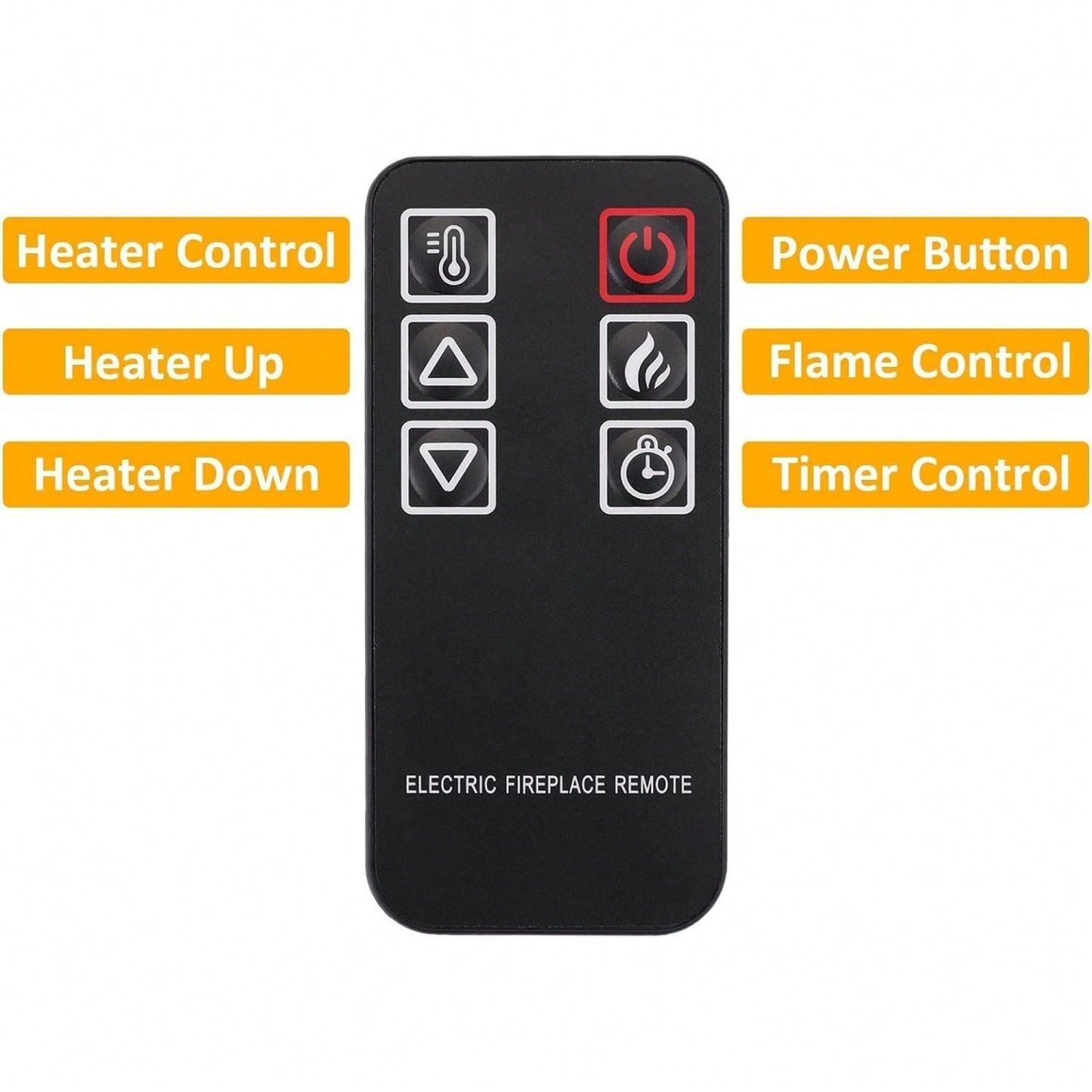 23 Inch Electric Fireplace Insert Heater with Remote Control Adjustable Realistic Logs and Flames 1400W for Indoor Heating Up to 300 Sq Ft