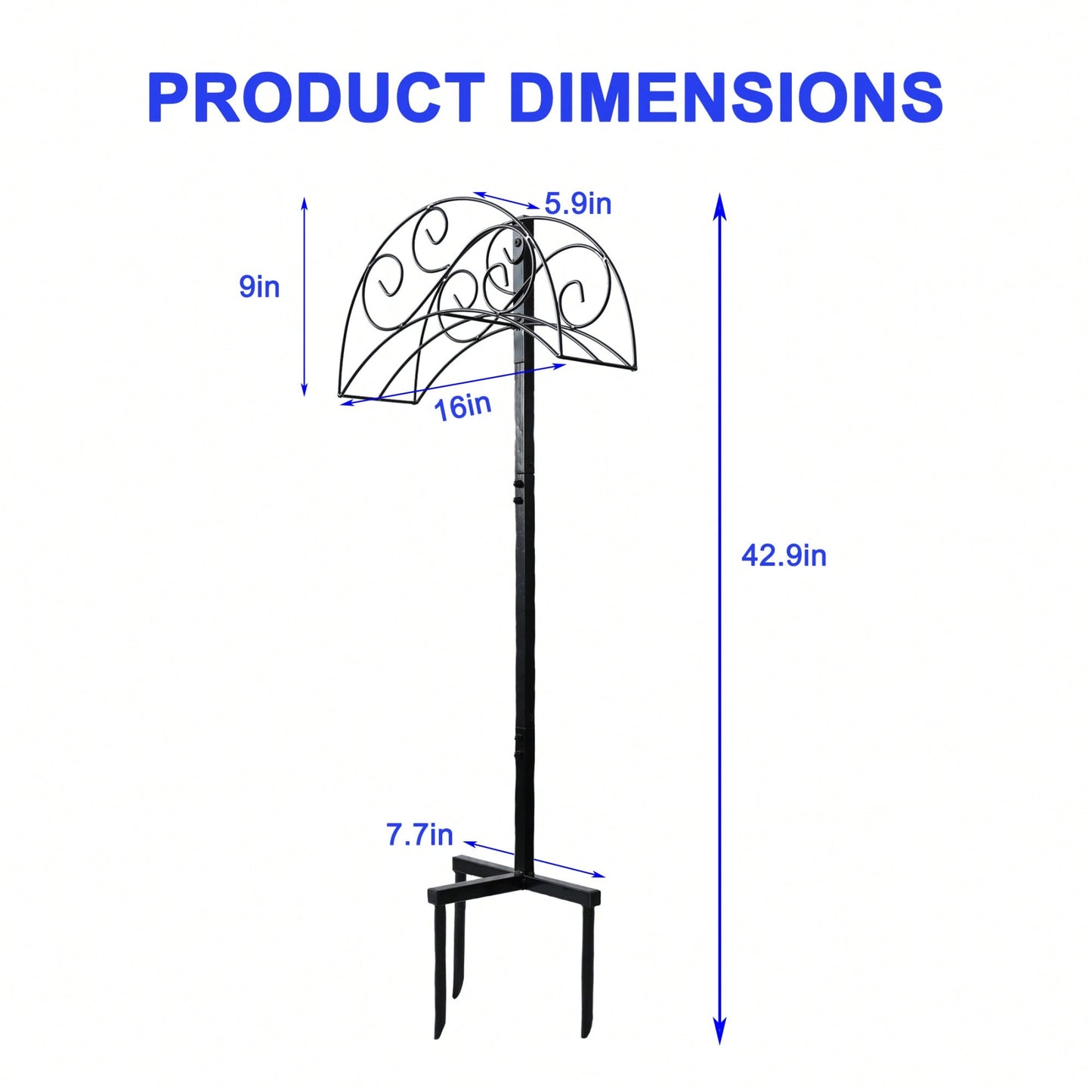 Heavy Duty Removable Freestanding Garden Hose Holder For Outdoor Patio - Detachable And Space-Saving Design