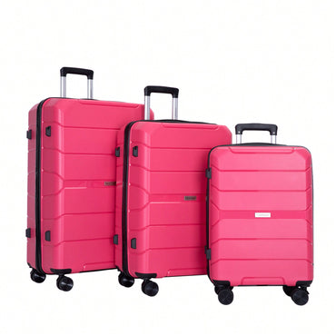 3-Piece Lightweight Hardshell Luggage Set With TSA Lock