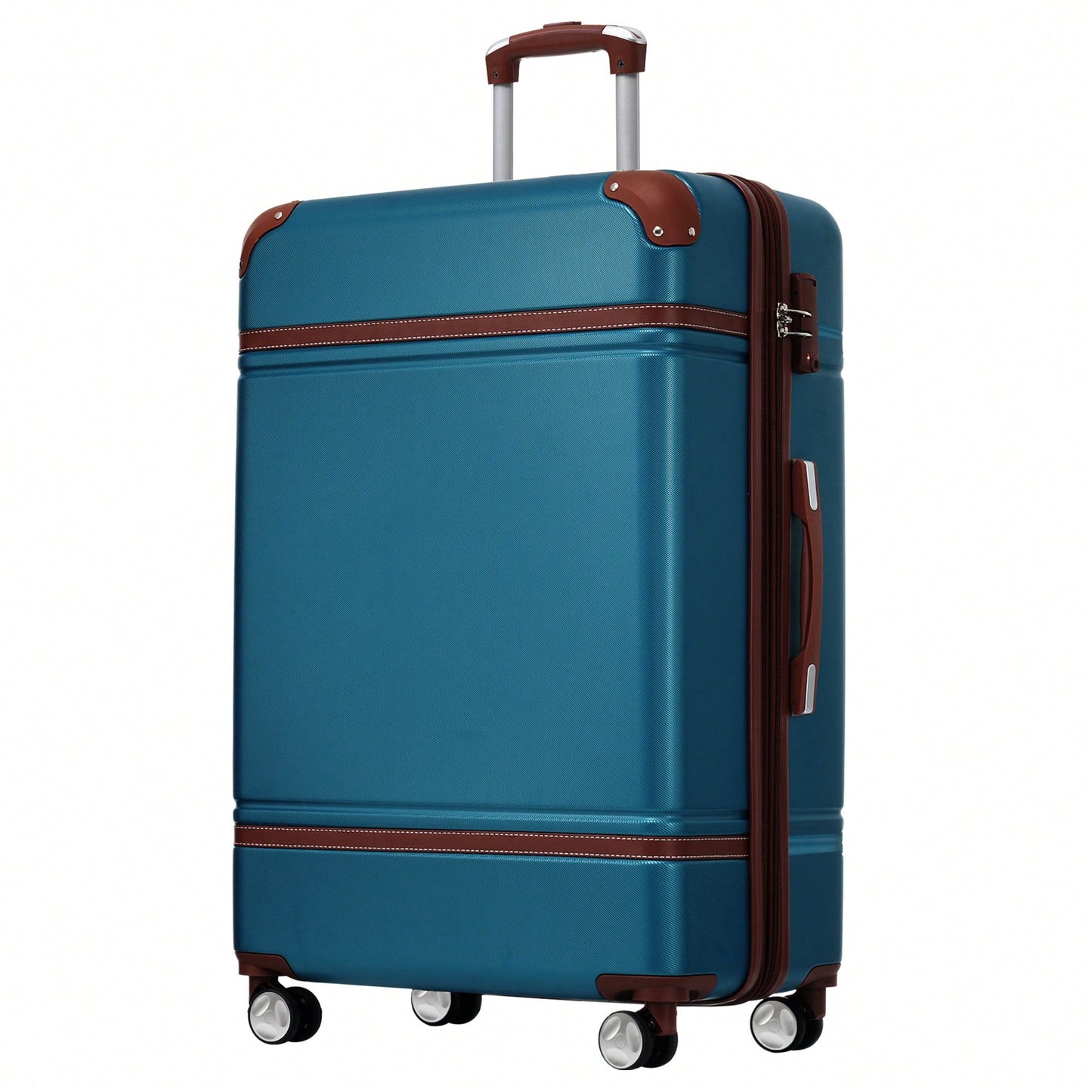 Lightweight Hardshell 24-Inch Spinner Suitcase Set With TSA Lock - Stylish Black Travel Luggage With Dual Wheels And Extra Bags