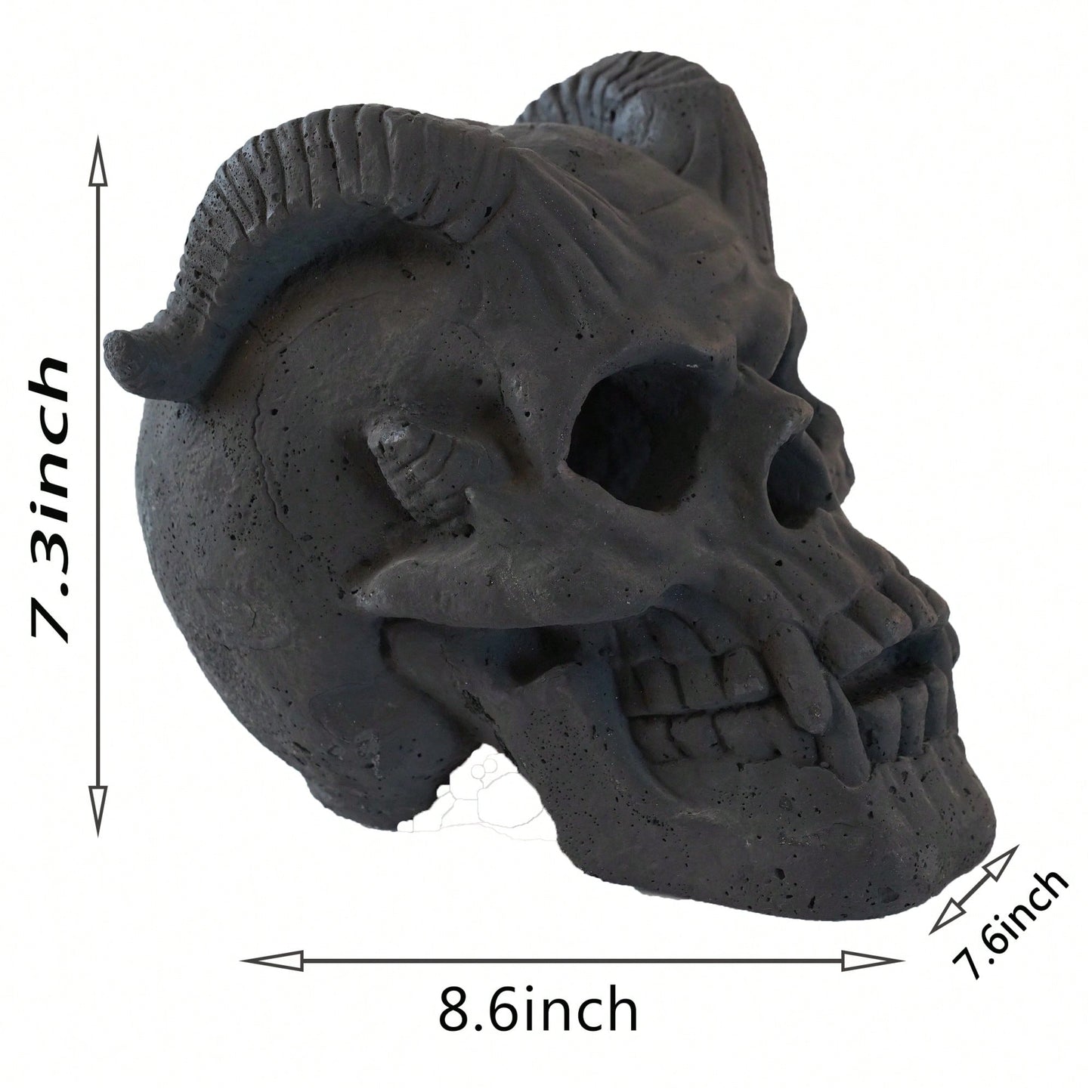 Fireproof Imitation Skull Gas Log For Natural Gas Or Propane Fireplaces, Fire Pits, Campfires, Halloween Decor, And BBQs
