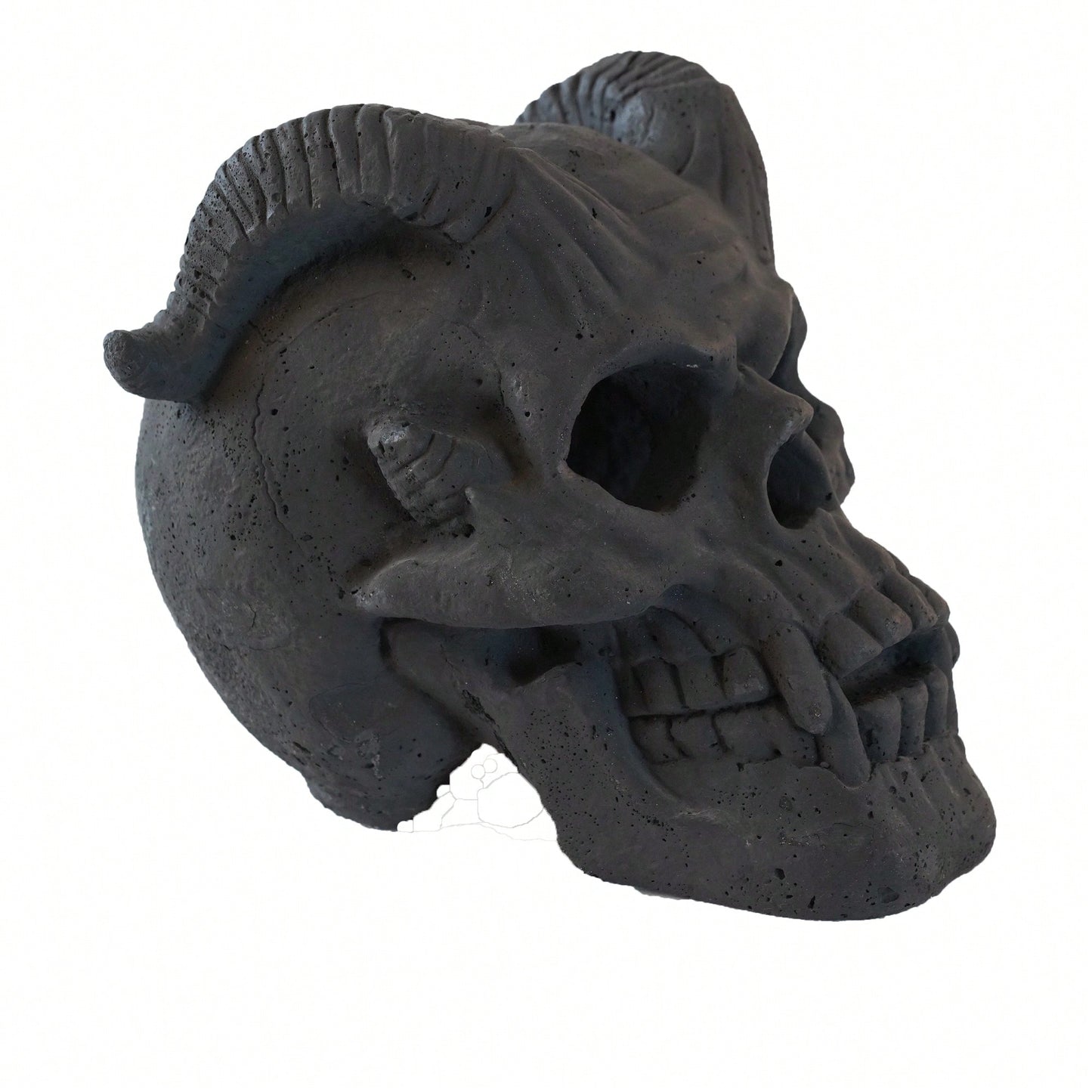 Fireproof Imitation Skull Gas Log For Natural Gas Or Propane Fireplaces, Fire Pits, Campfires, Halloween Decor, And BBQs