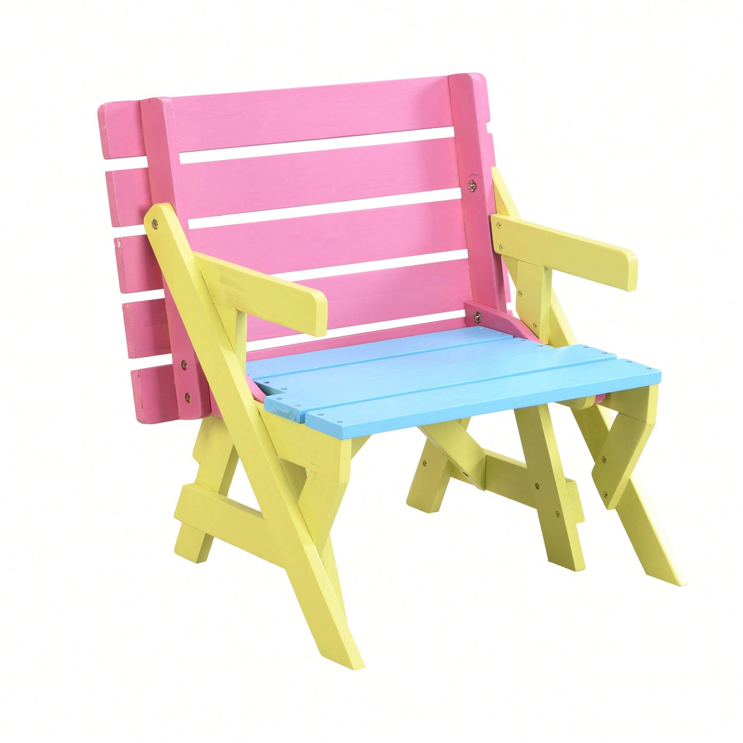 Versatile Kids' Armchair Set With Table And Two Benches - Perfect All-In-One Furniture Solution For Play And Learning